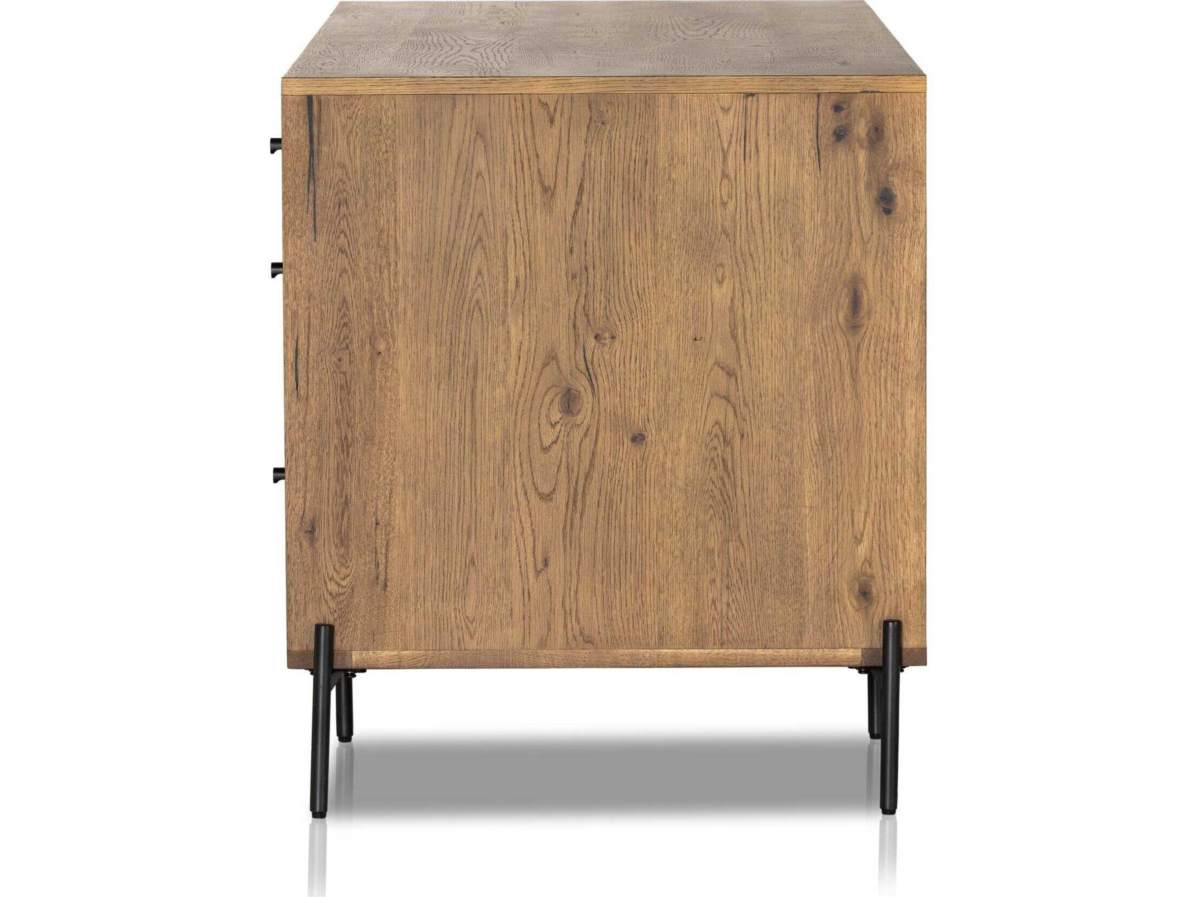 Four Hands Haiden Eaton Amber Oak Resin Oak Wood Executive Desk