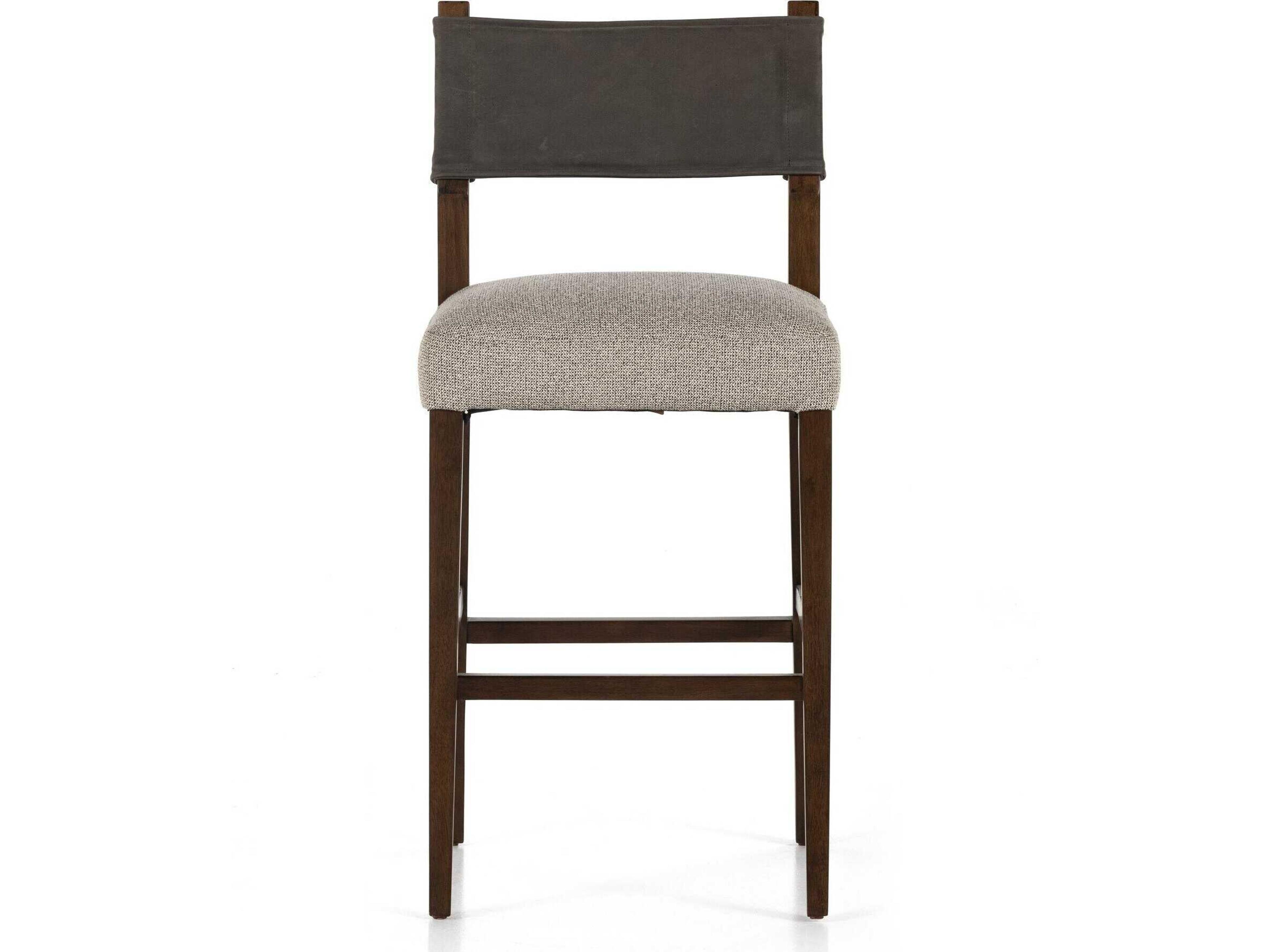 Four Hands Berman Ferris Tulsa Ink Upholstered Bar Stool