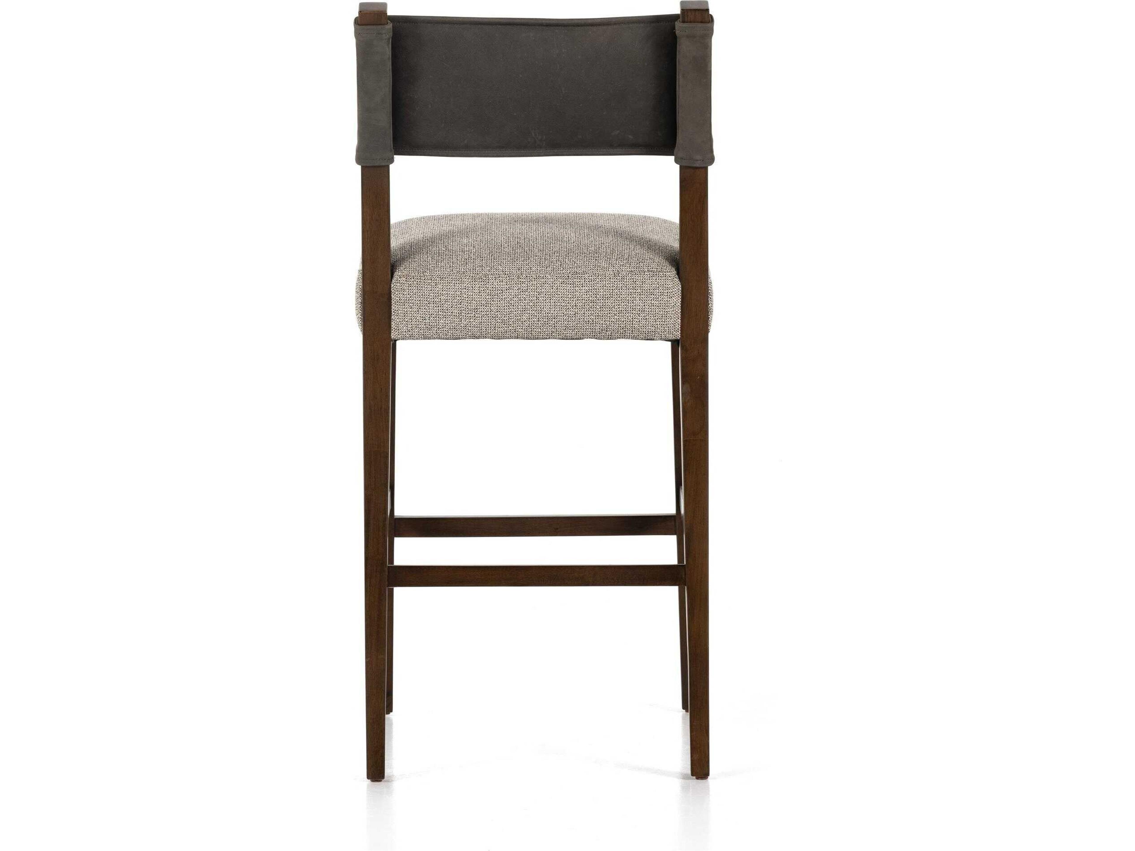 Four Hands Berman Ferris Tulsa Ink Upholstered Bar Stool