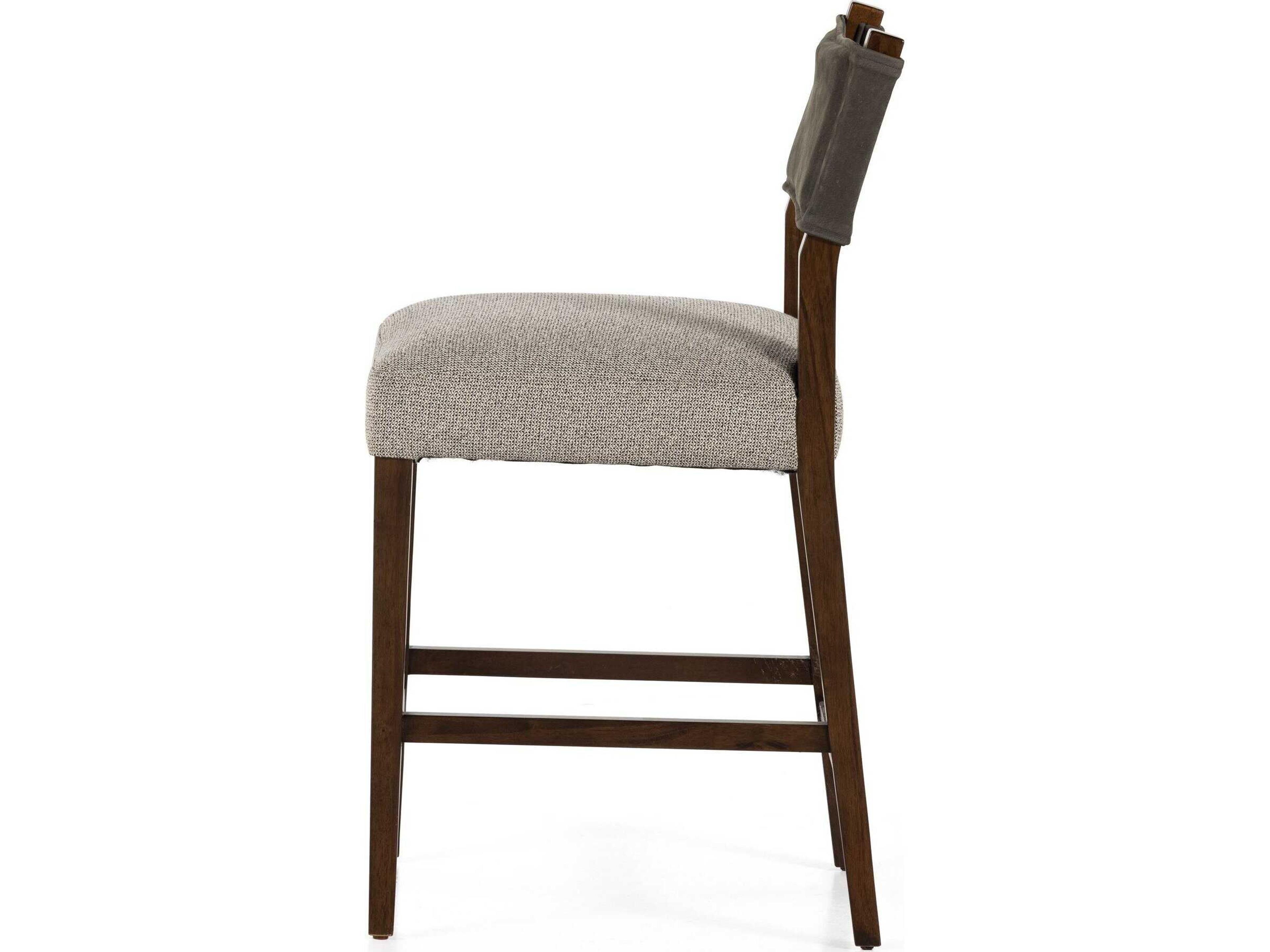 Four Hands Berman Ferris Tulsa Ink Upholstered Counter Stool