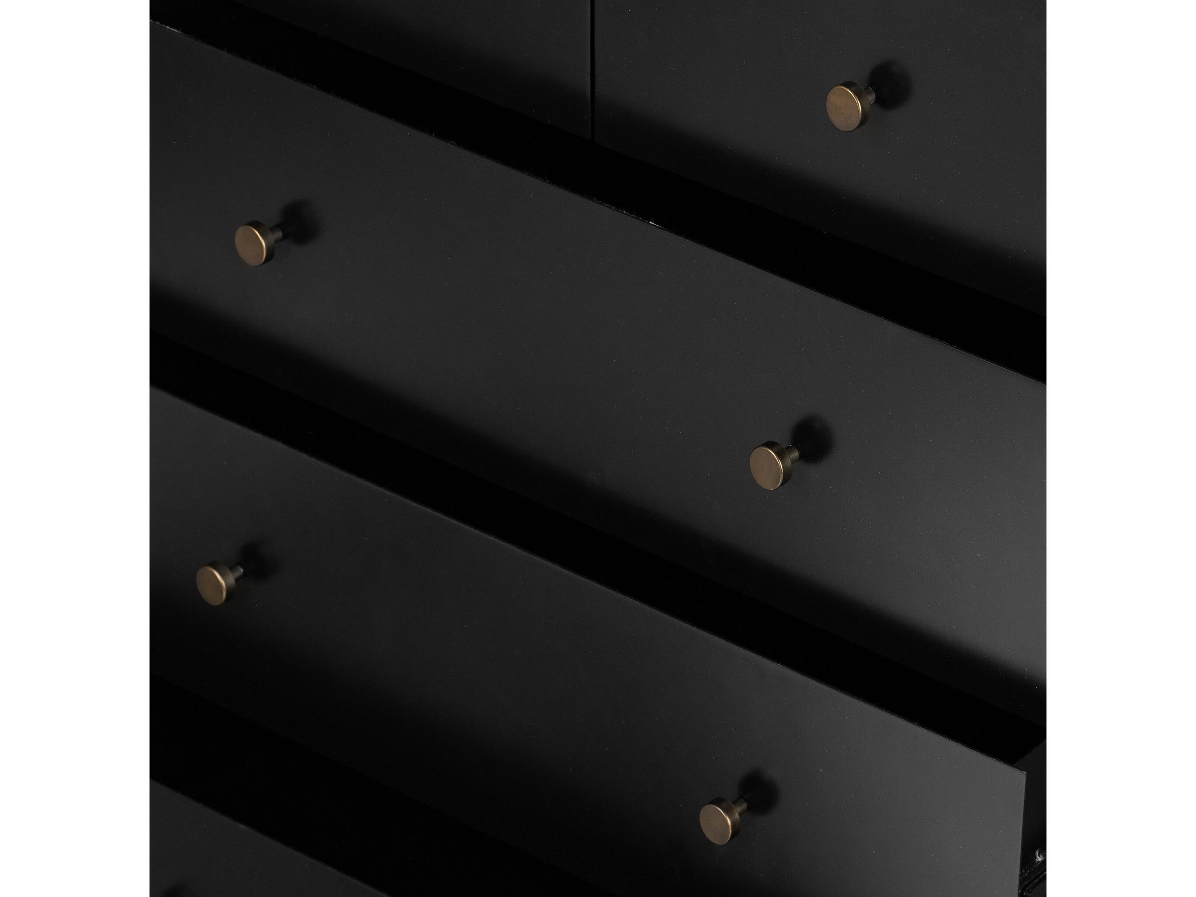 Four Hands Bolton 5-Drawers Black Weathered Bronze Accent Chest