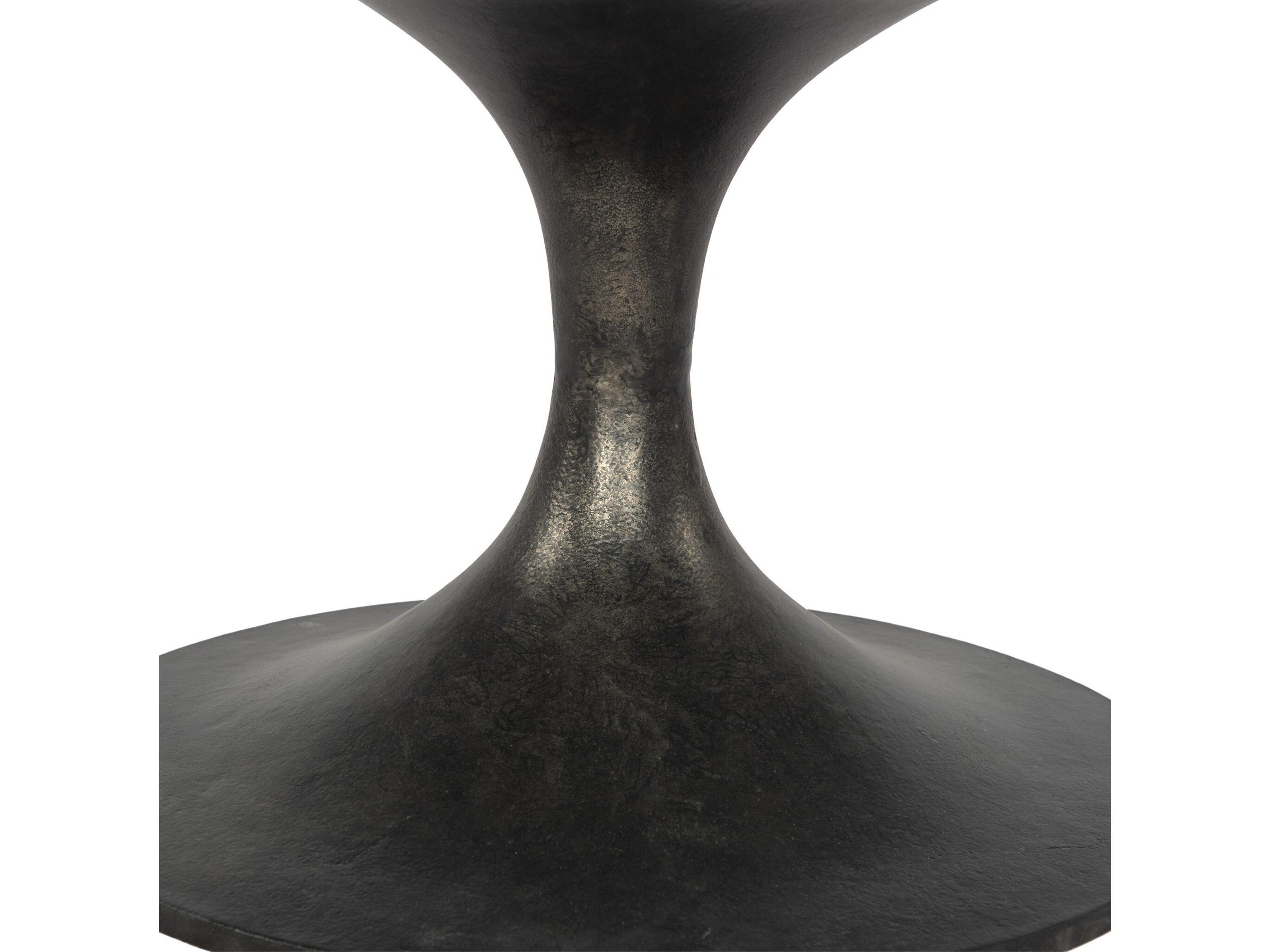 Four Hands Marlow Simone Raw Black Round Coffee Table