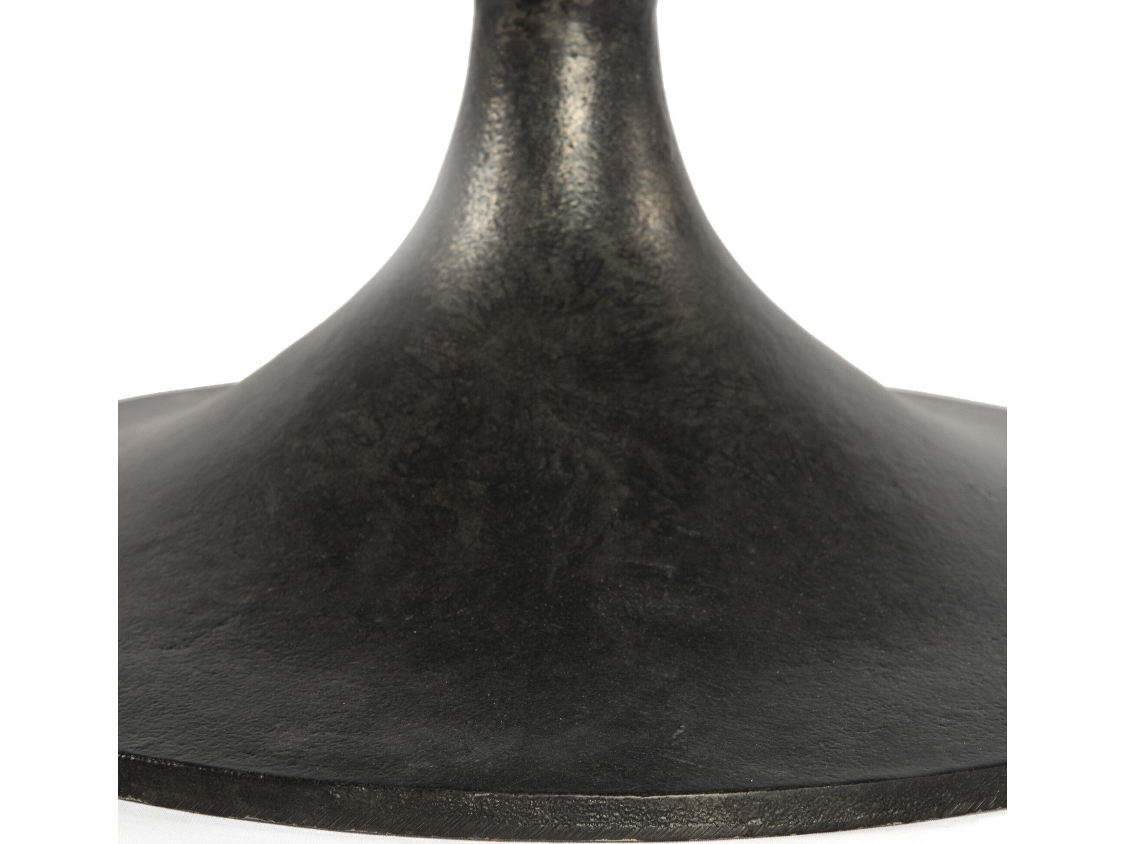 Four Hands Marlow Simone Raw Black Round Coffee Table