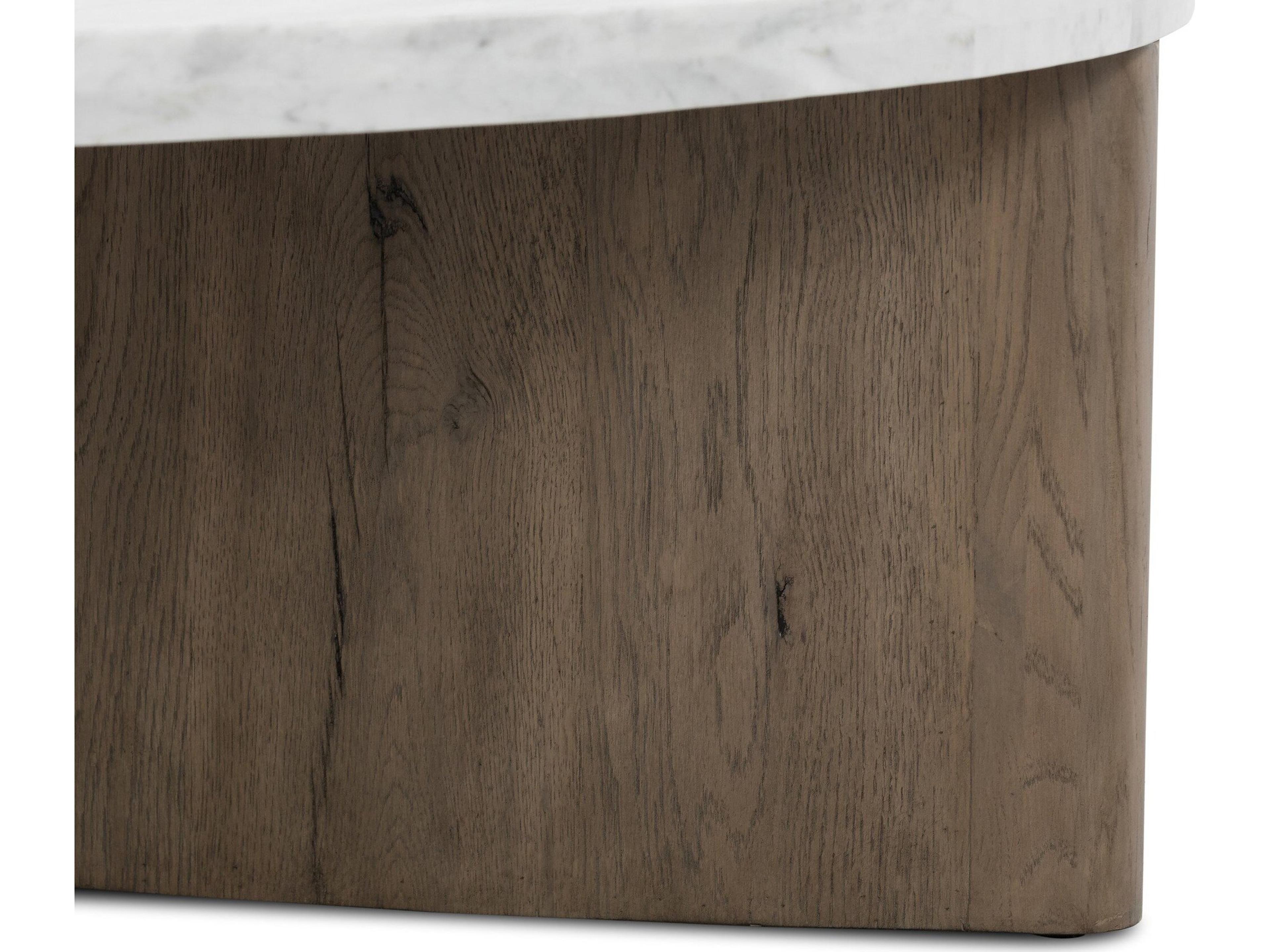 Four Hands Bina Toli Italian White Marble Coffee Table