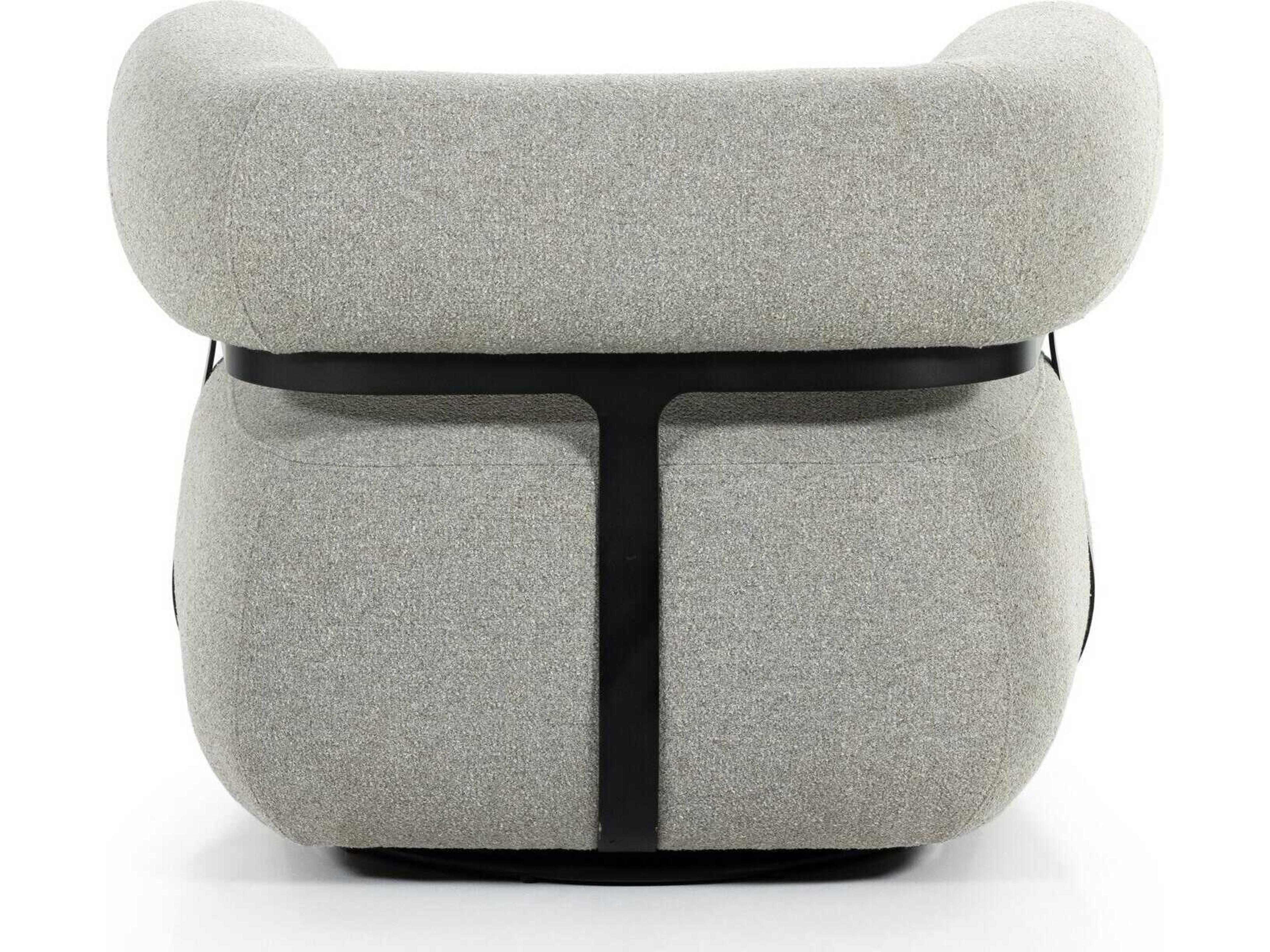 Luxecor Globetrotter Gareth Swivel Gray Fabric Accent Chair