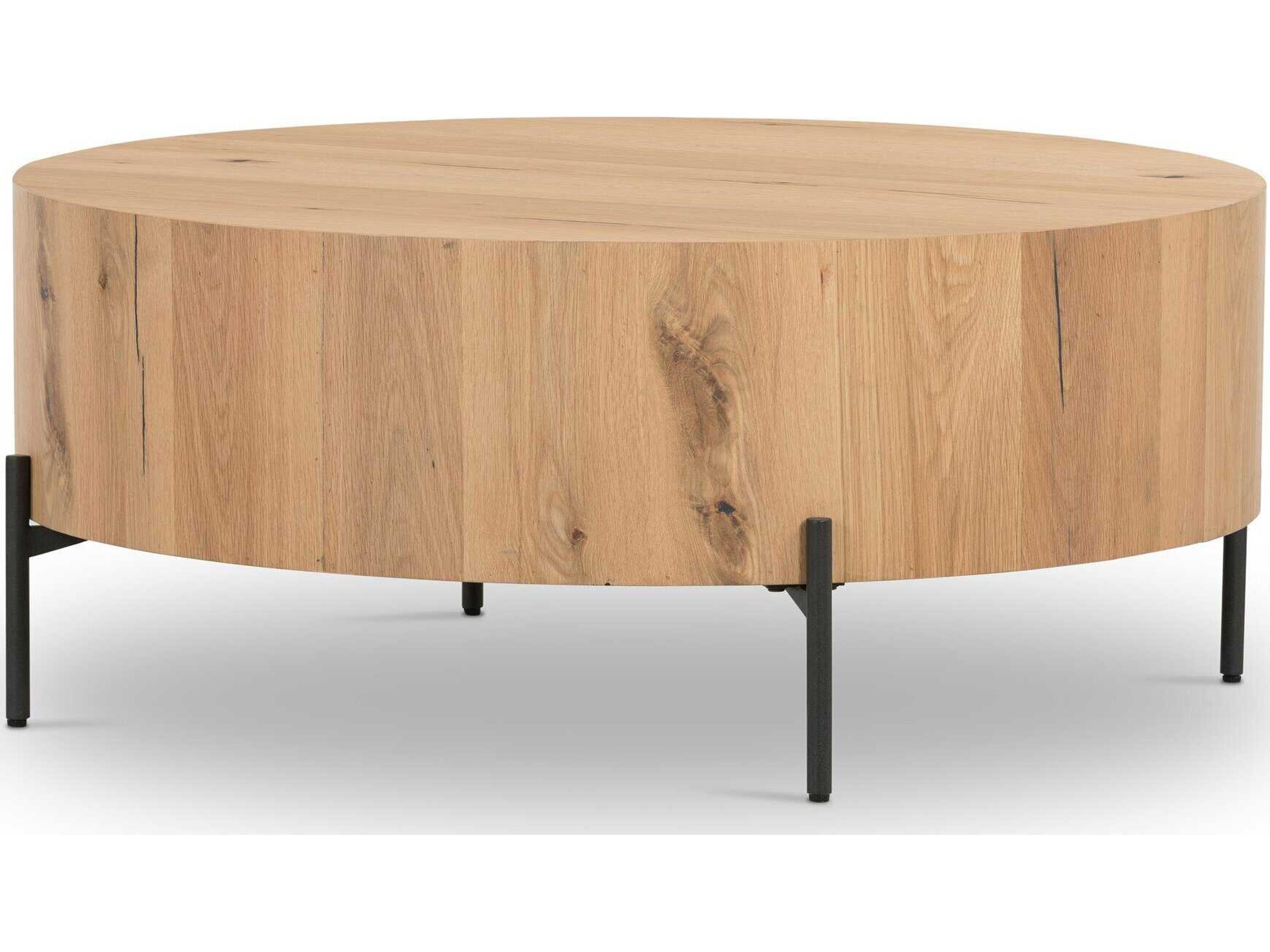 Eaton Drum Coffee Table Haiden Collection Light Oak