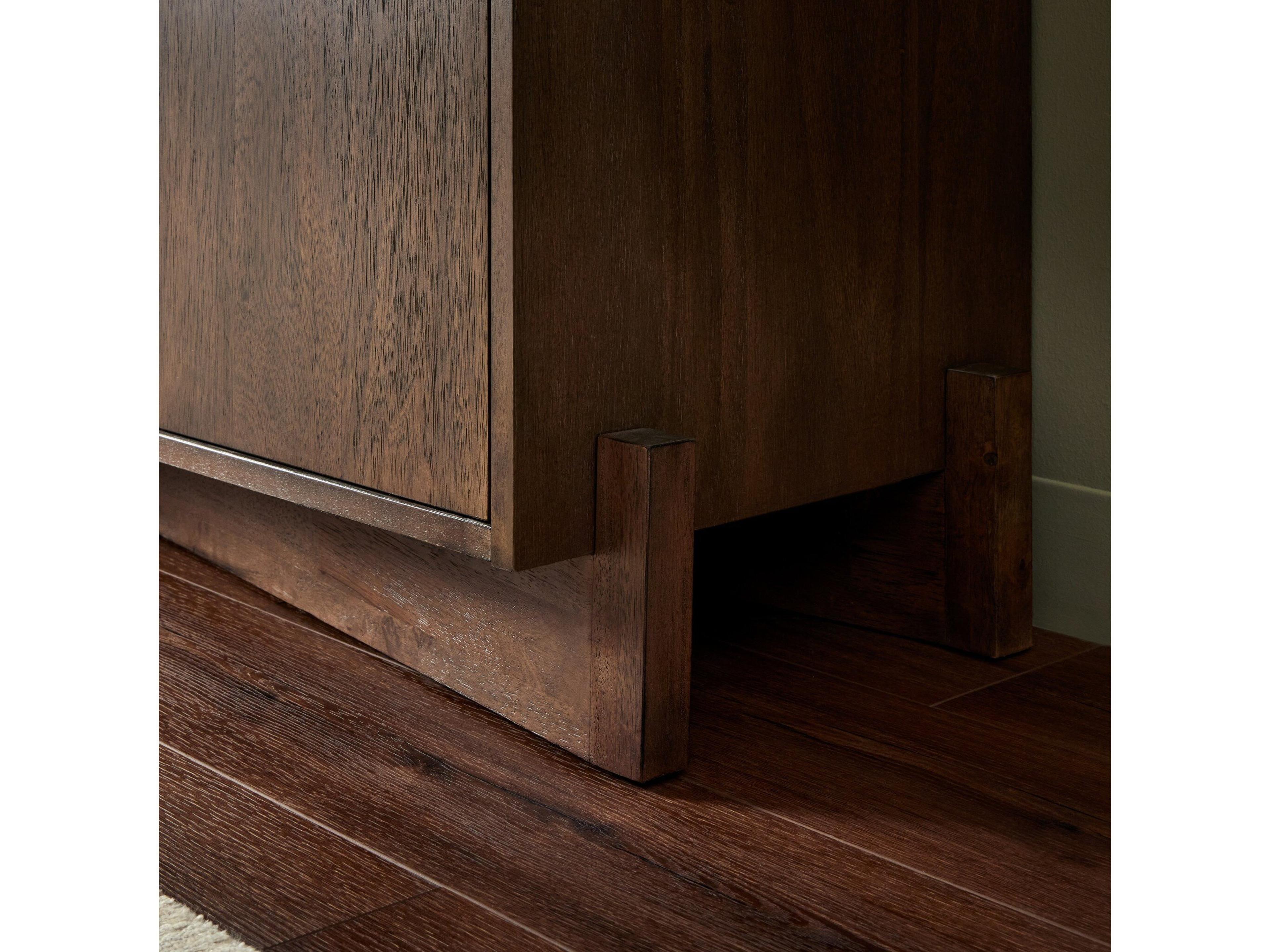 Luxecor Globetrotter Castillo 81" Parrawood Chestnut Parawood Veneer Gunmetal Media Console