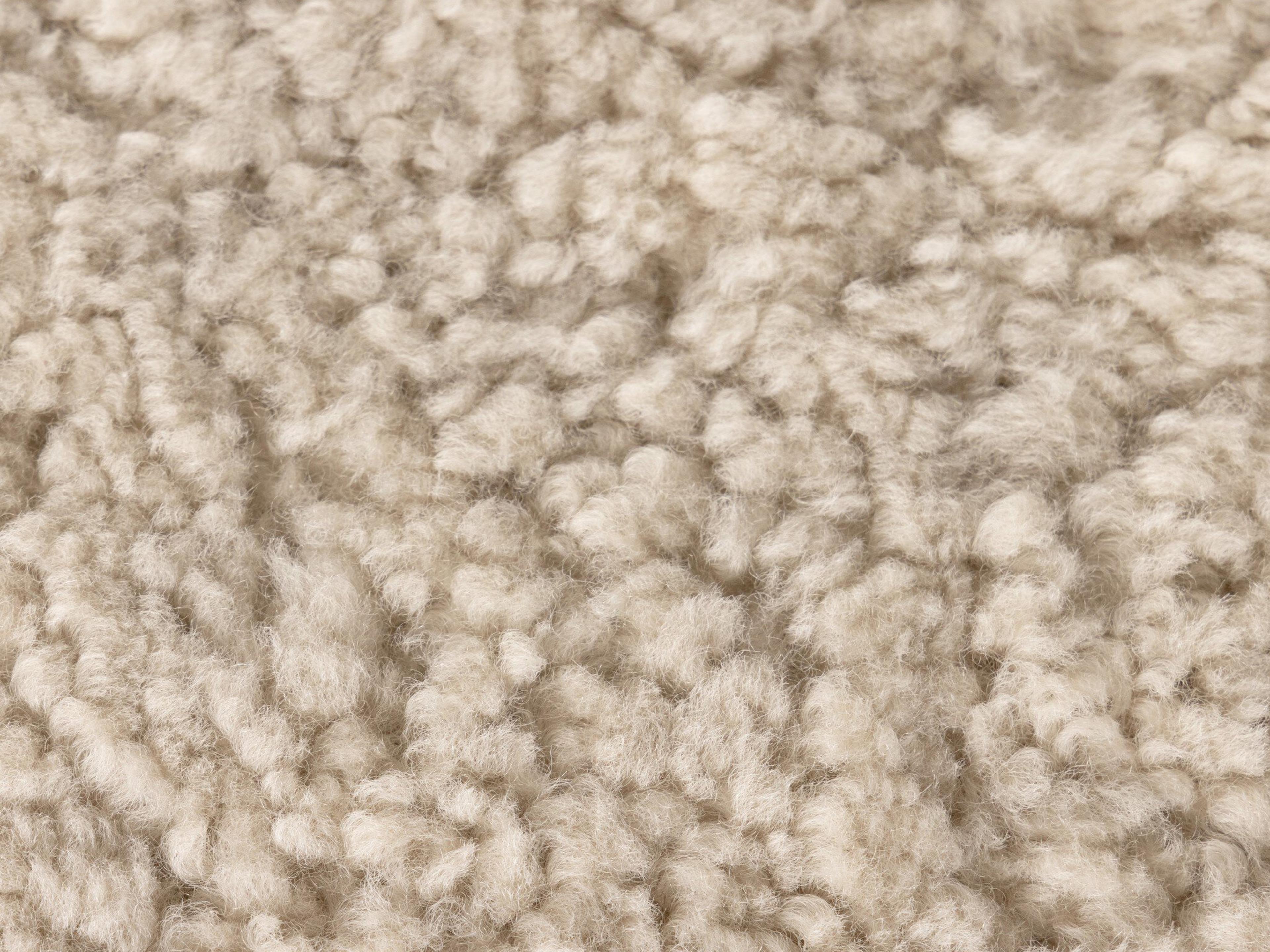 Four Hands Wells Saldino Beige Shearling Stool