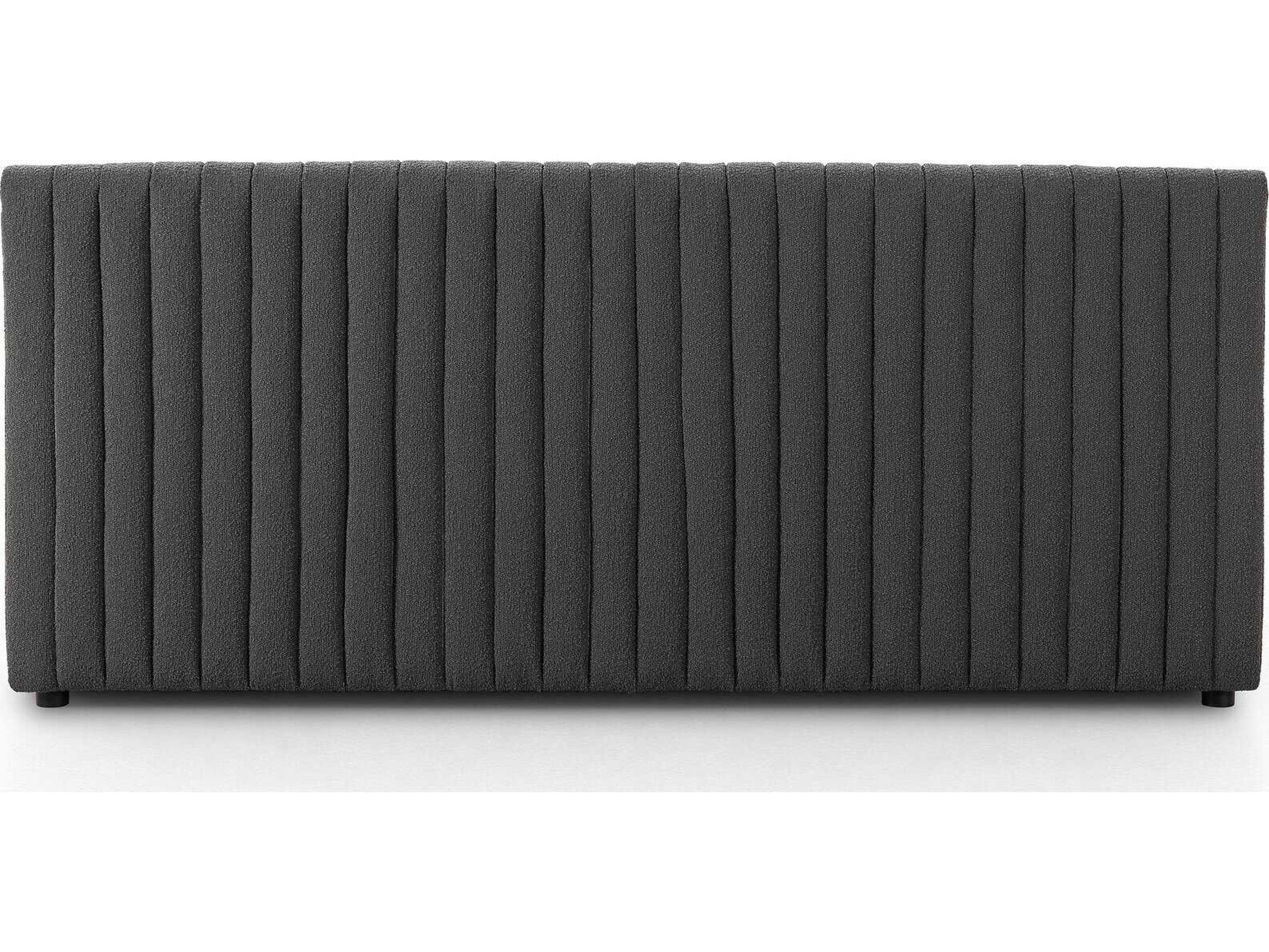 Four Hands Grayson Fiqa Boucle Charcoal Black Upholstered Accent Bench