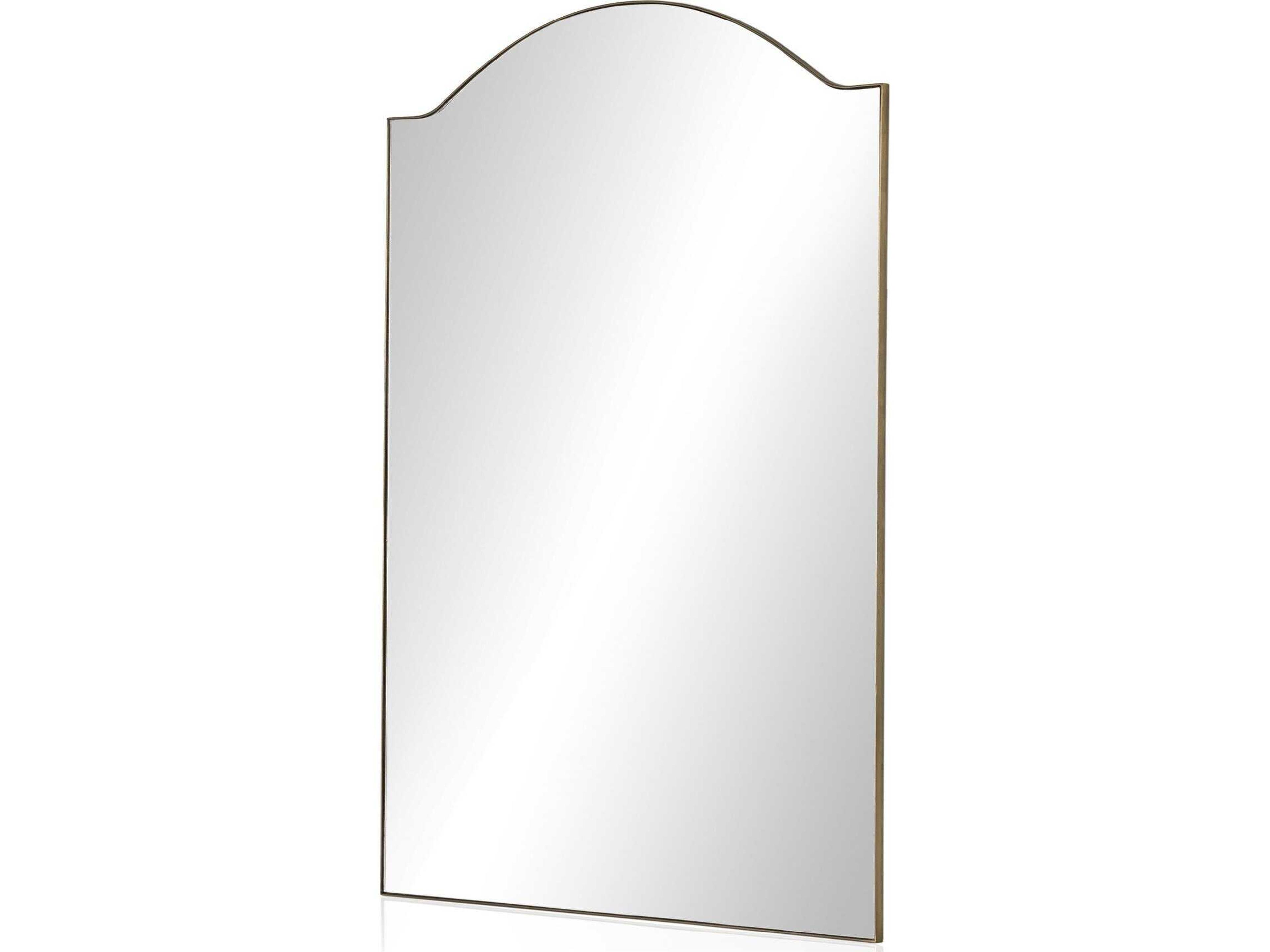 Jacques Floor Mirror Asher Arched Antique Brass