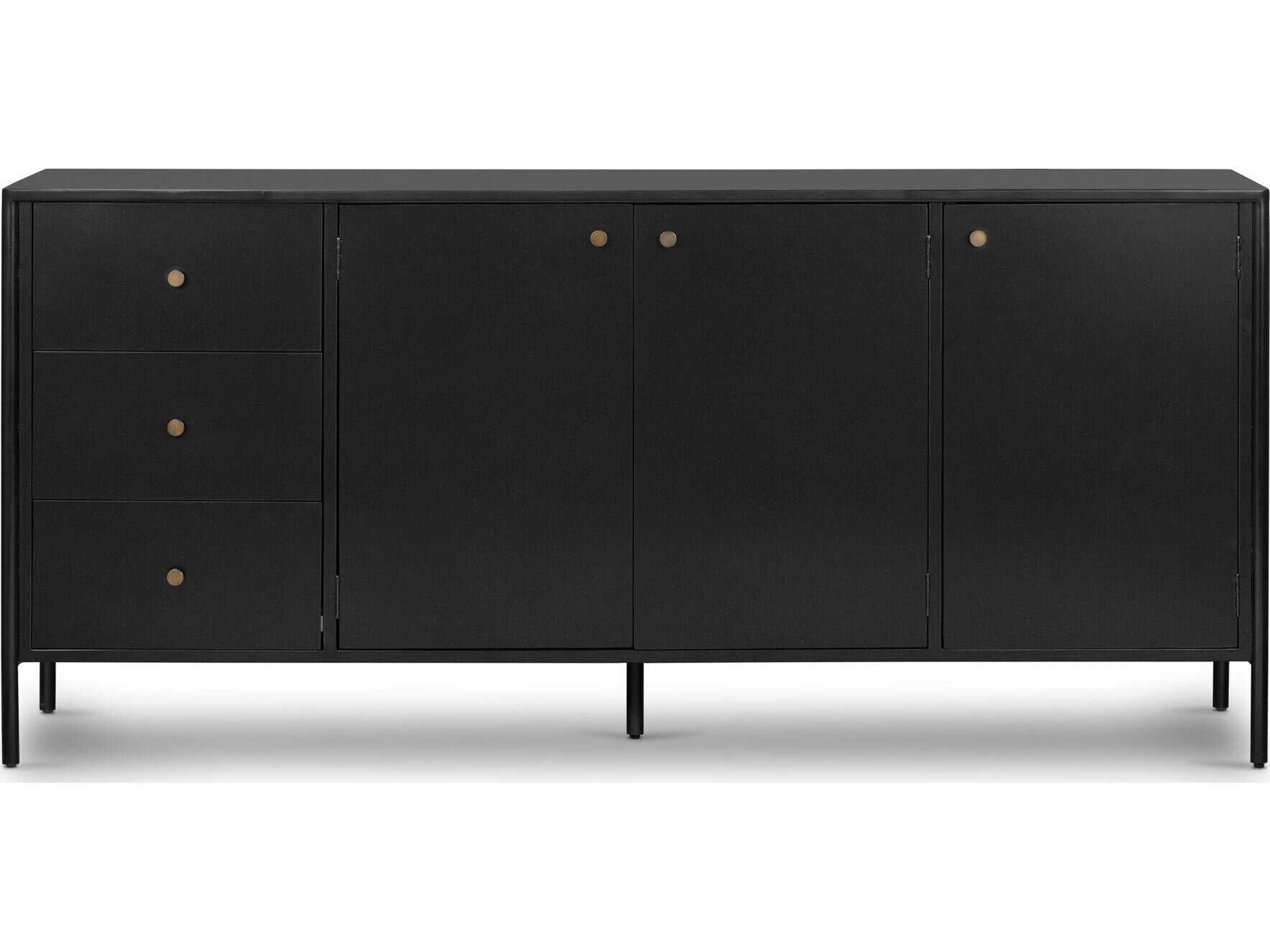 Four Hands Bolton Soto 74" Black Weathered Bronze Sideboard