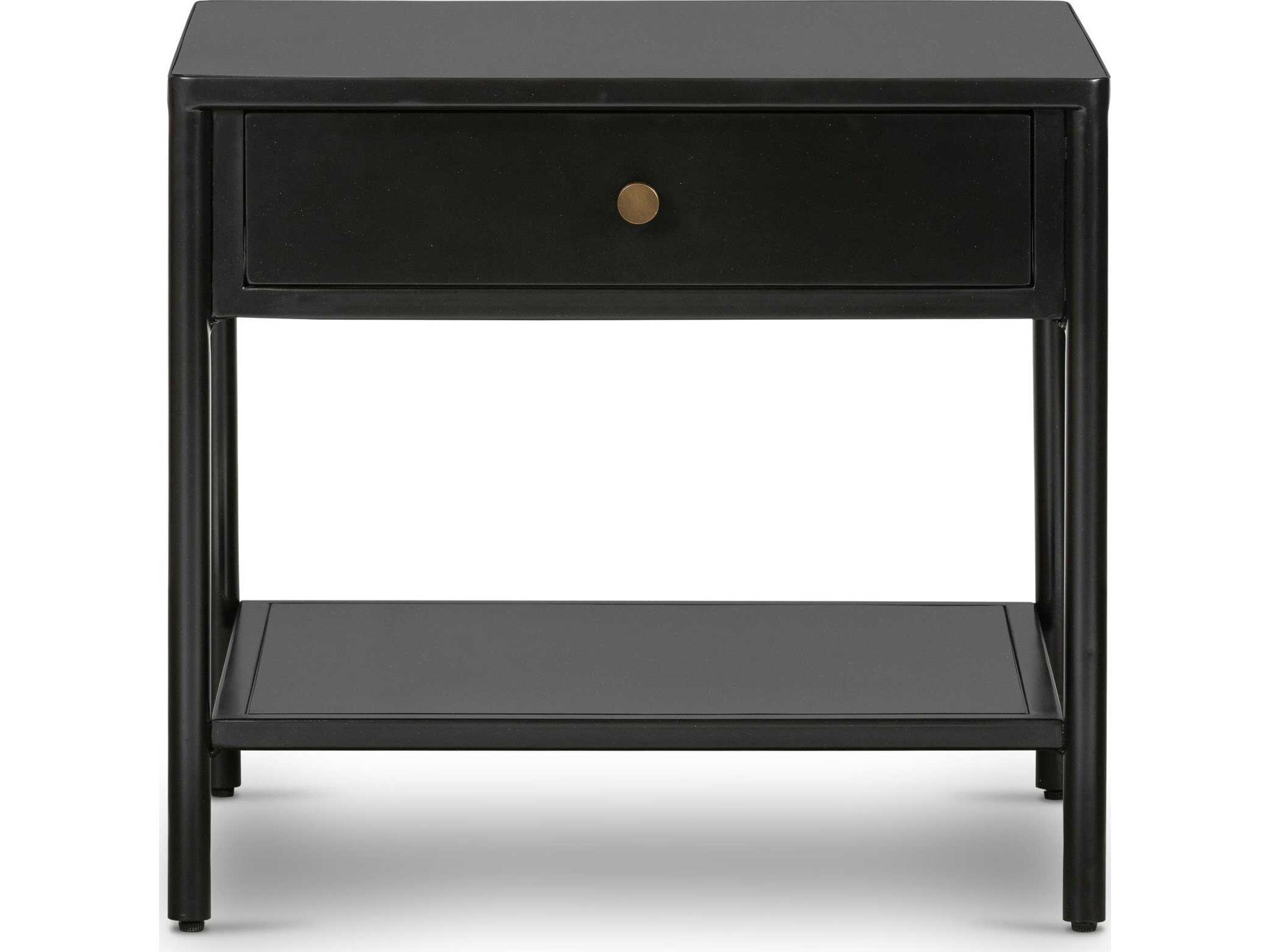 Luxecor Globetrotter Soto Rectangular Metal Black Weathered Bronze End Table