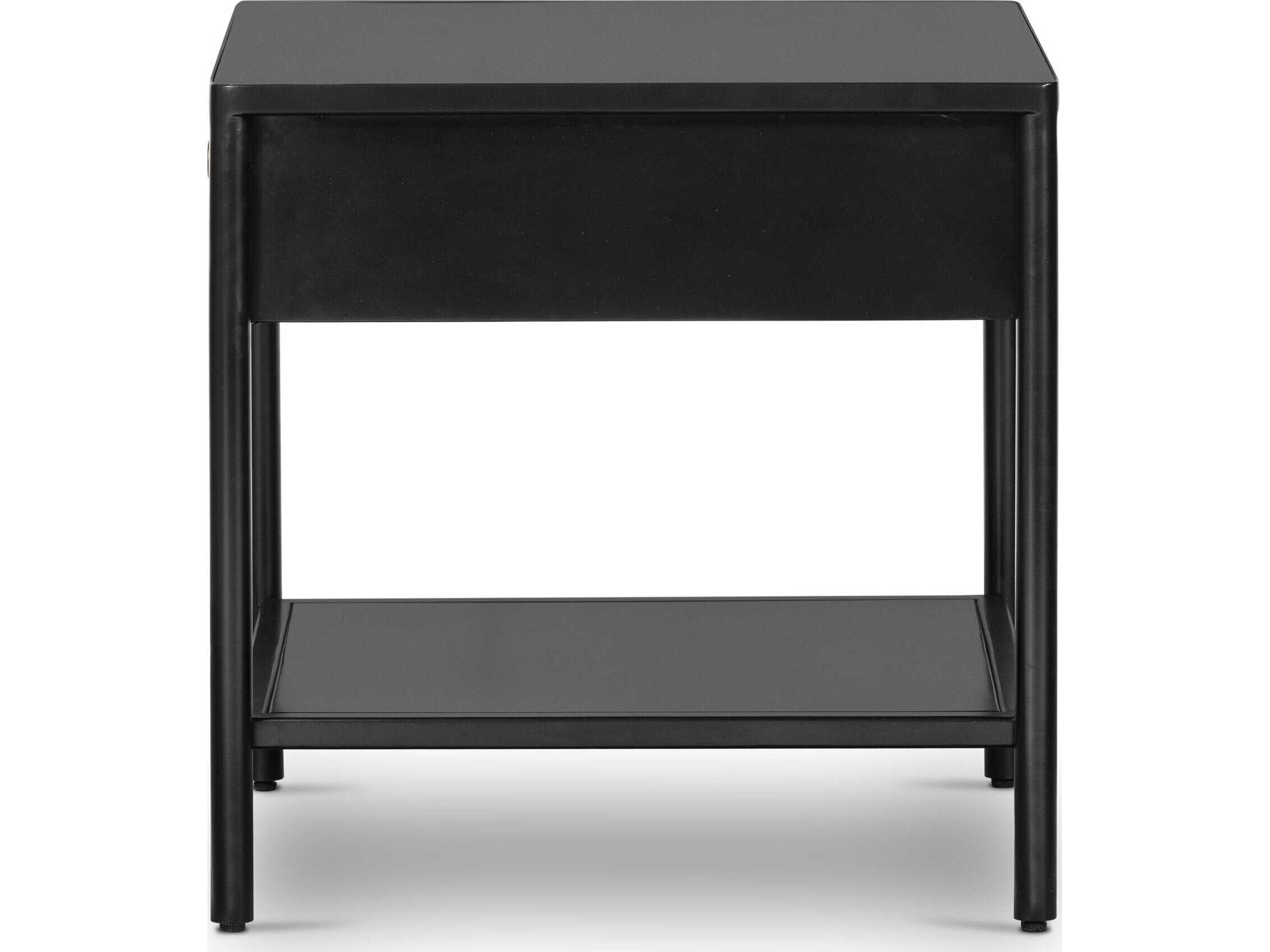 Luxecor Globetrotter Soto Rectangular Metal Black Weathered Bronze End Table