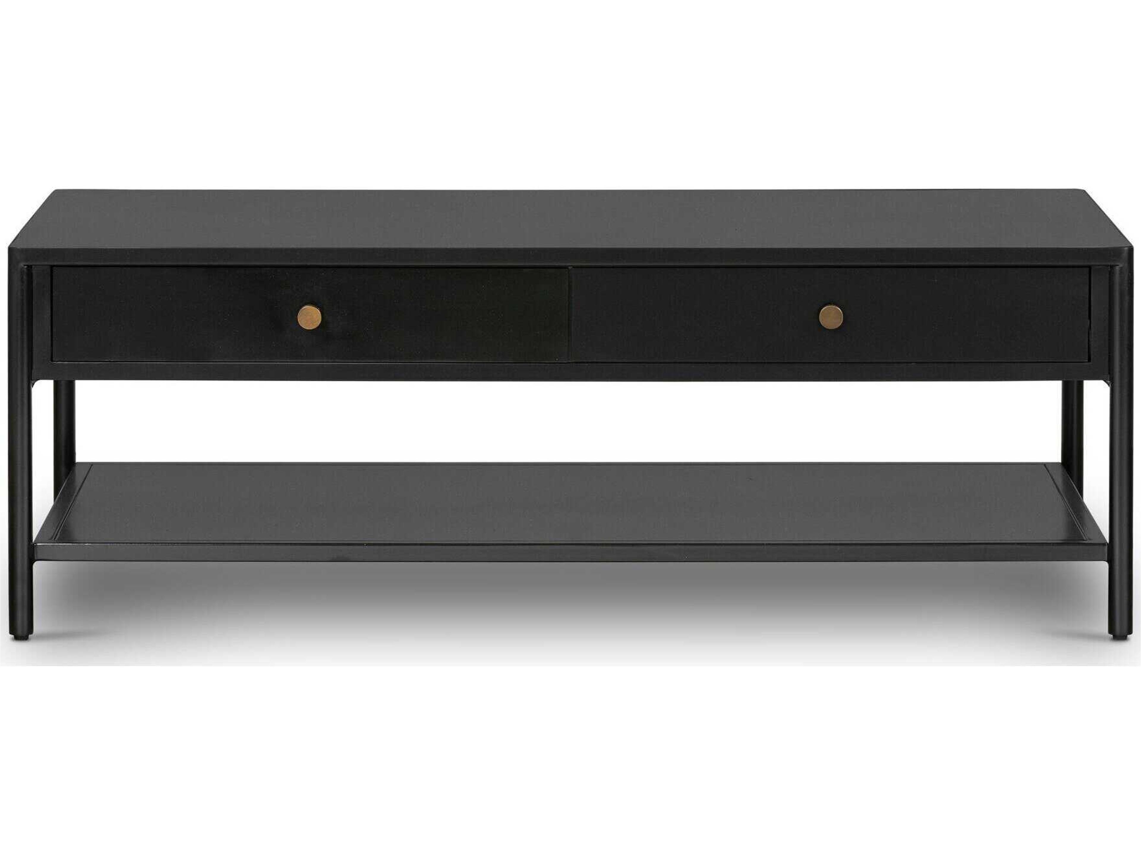 Four Hands Bolton Soto Rectangular Metal Black Weathered Bronze Coffee Table