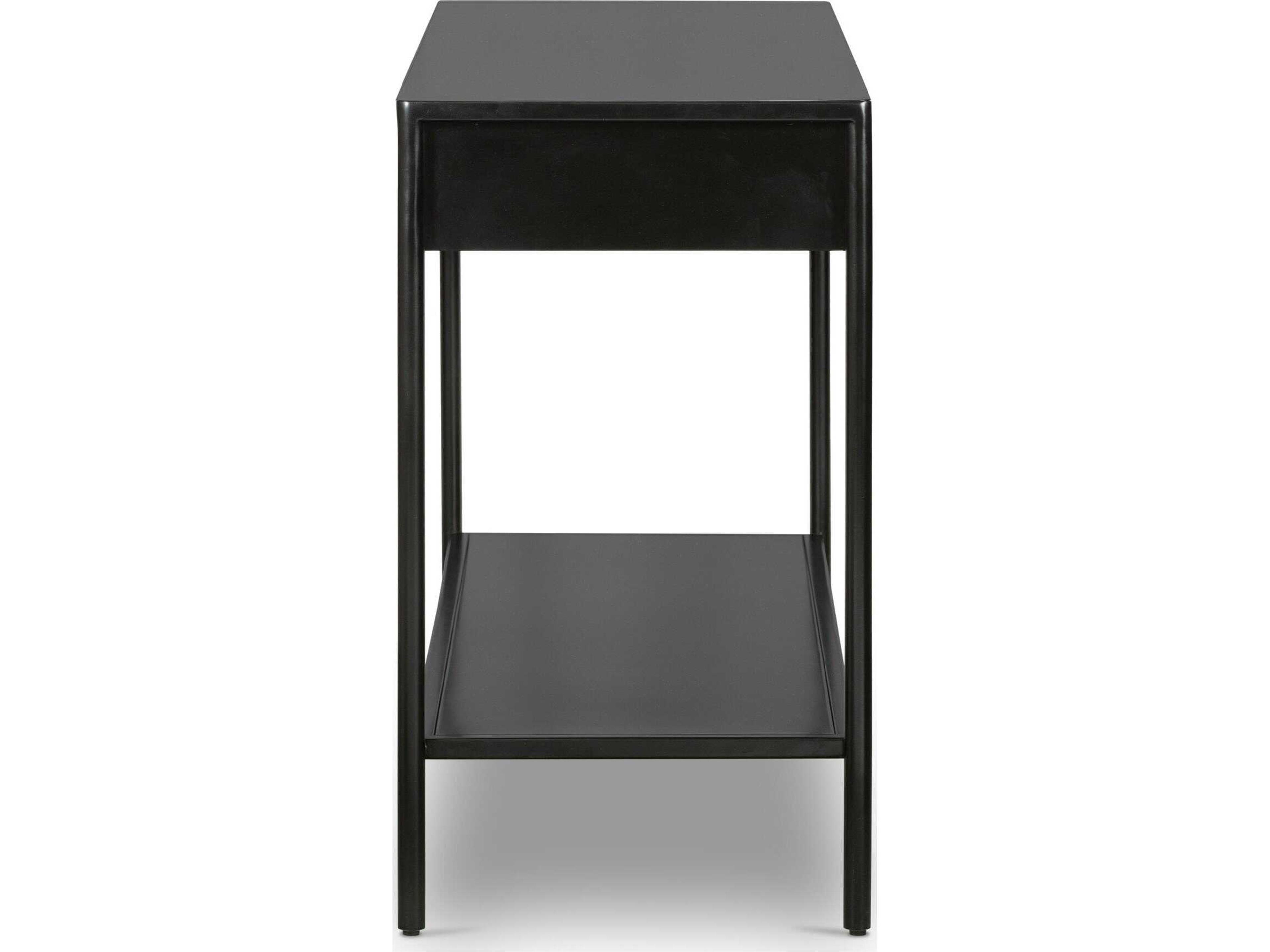 Four Hands Bolton Soto Rectangular Metal Black Weathered Bronze Console Table