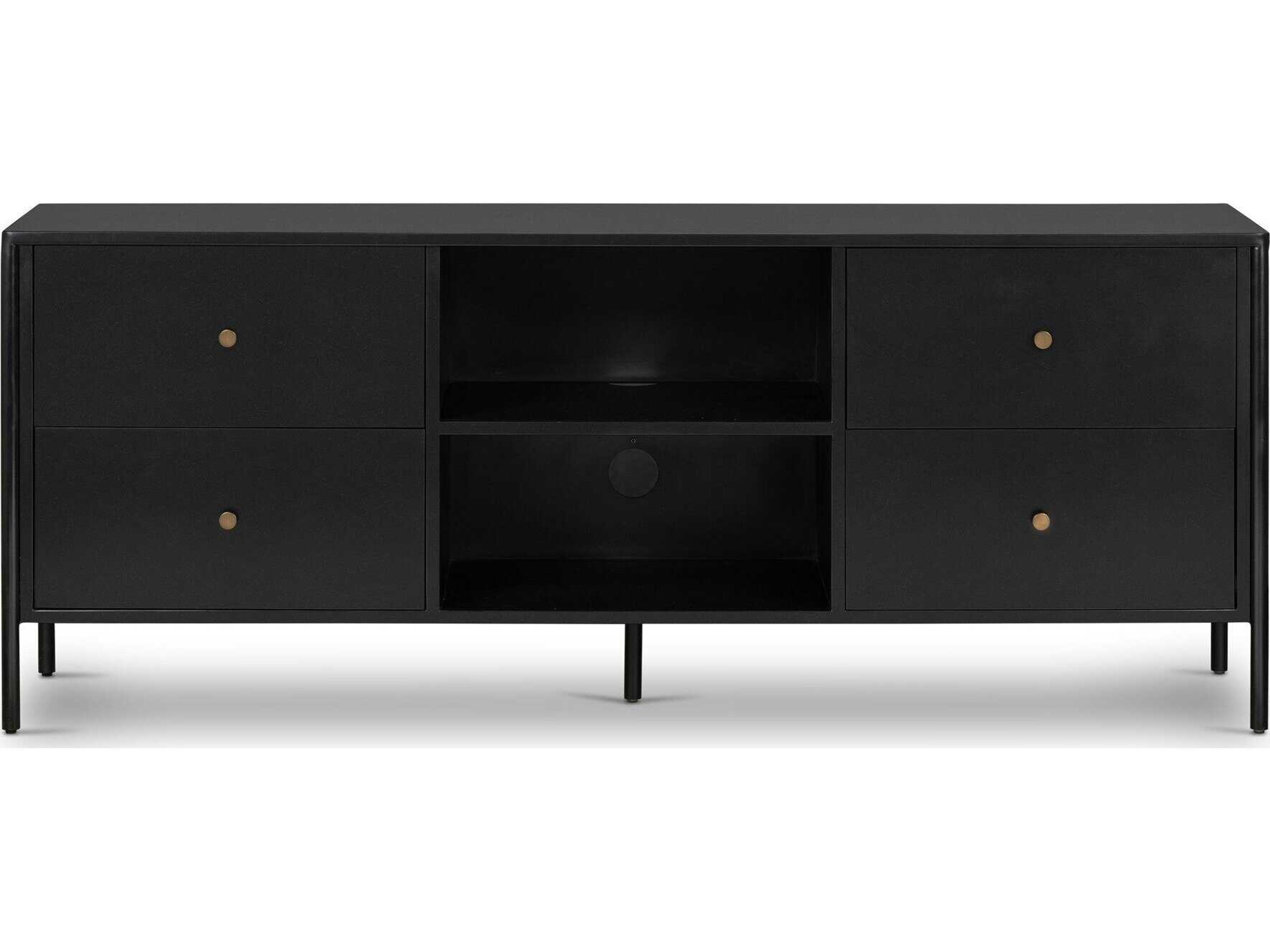 Four Hands Bolton Soto 70" Black Weathered Bronze Media Console