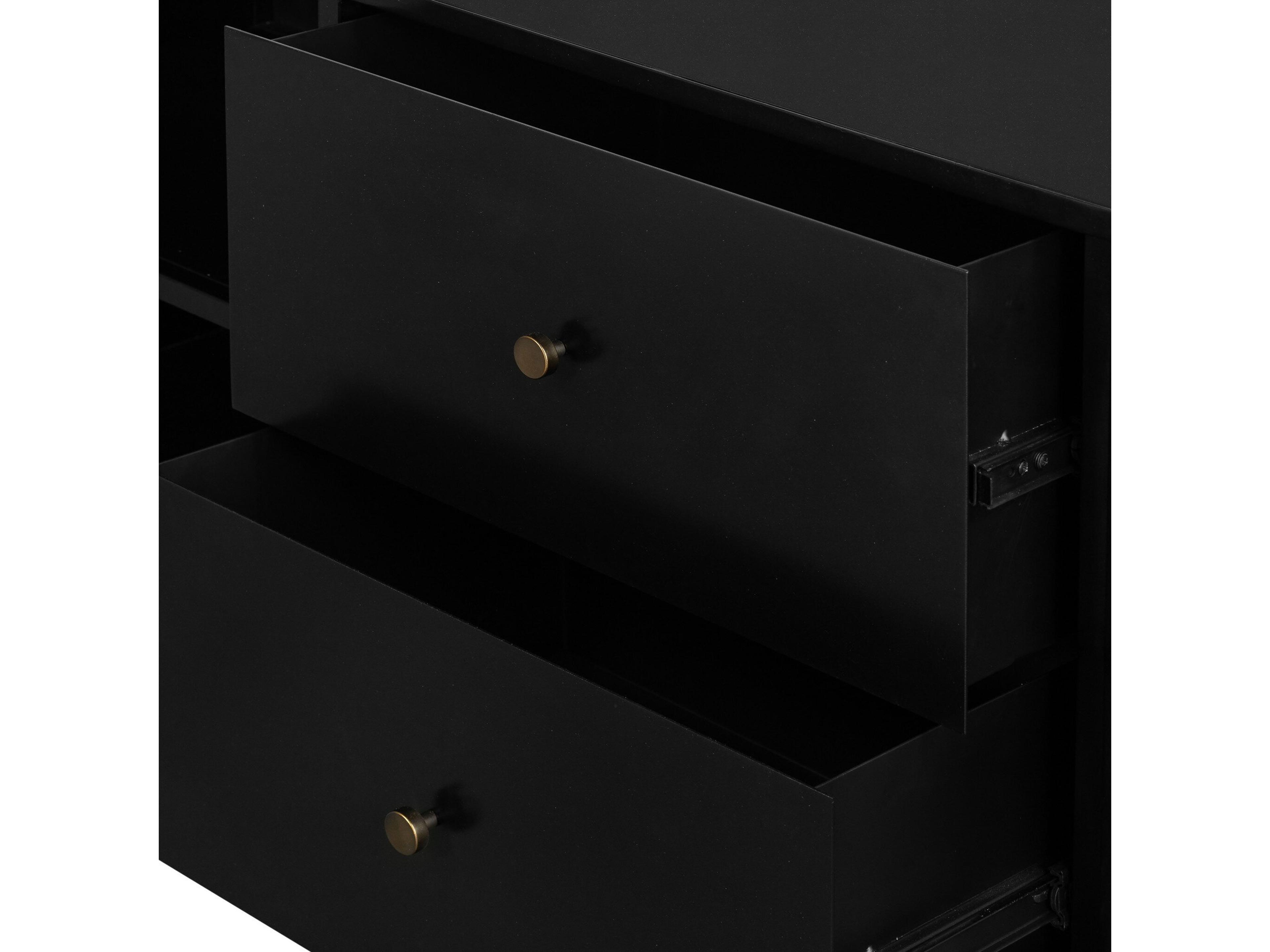 Four Hands Bolton Soto 70" Black Weathered Bronze Media Console