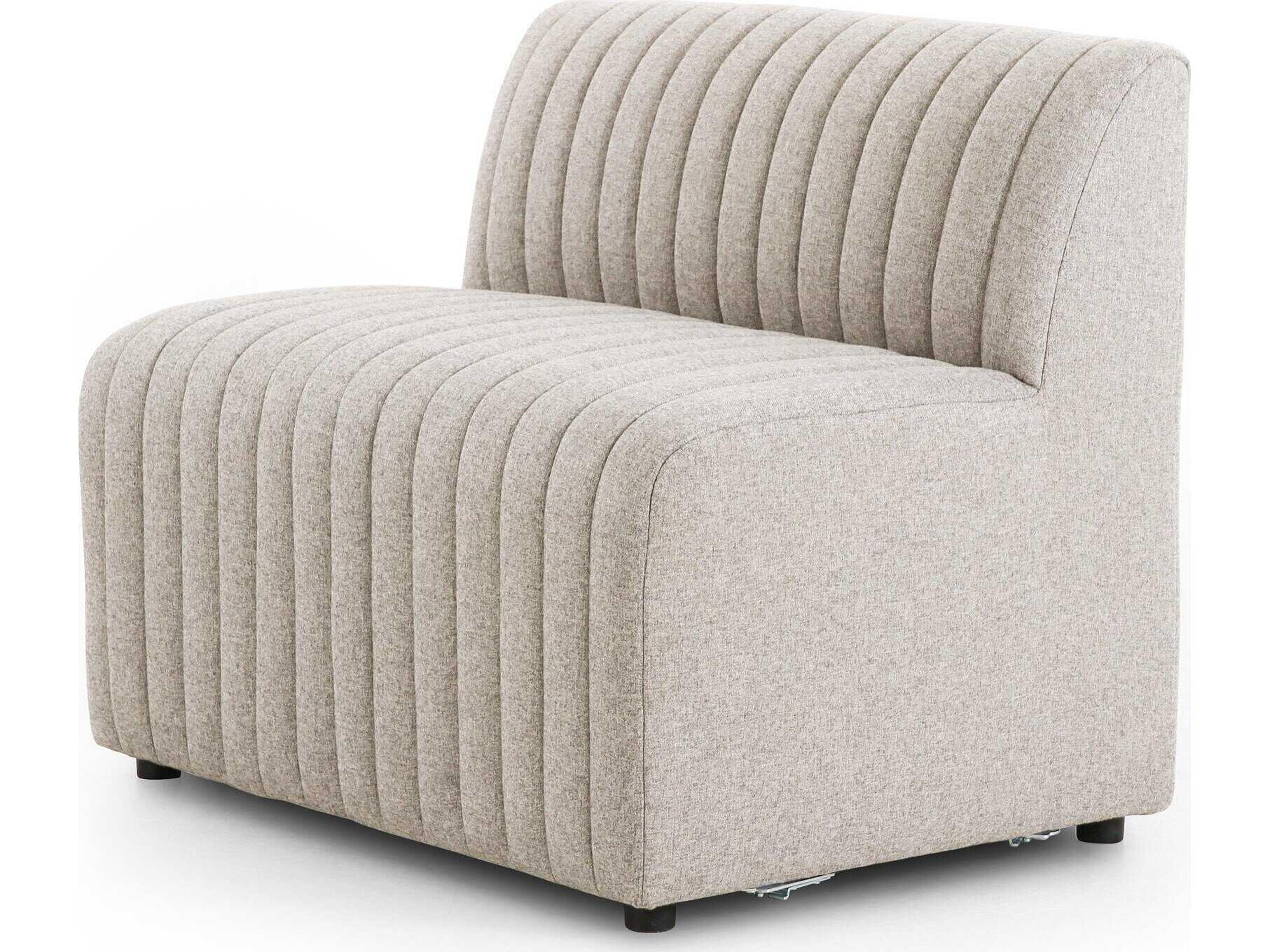 Four Hands Grayson Augustine Orly Natural Upholstered Poplar Wood Dining Banquette