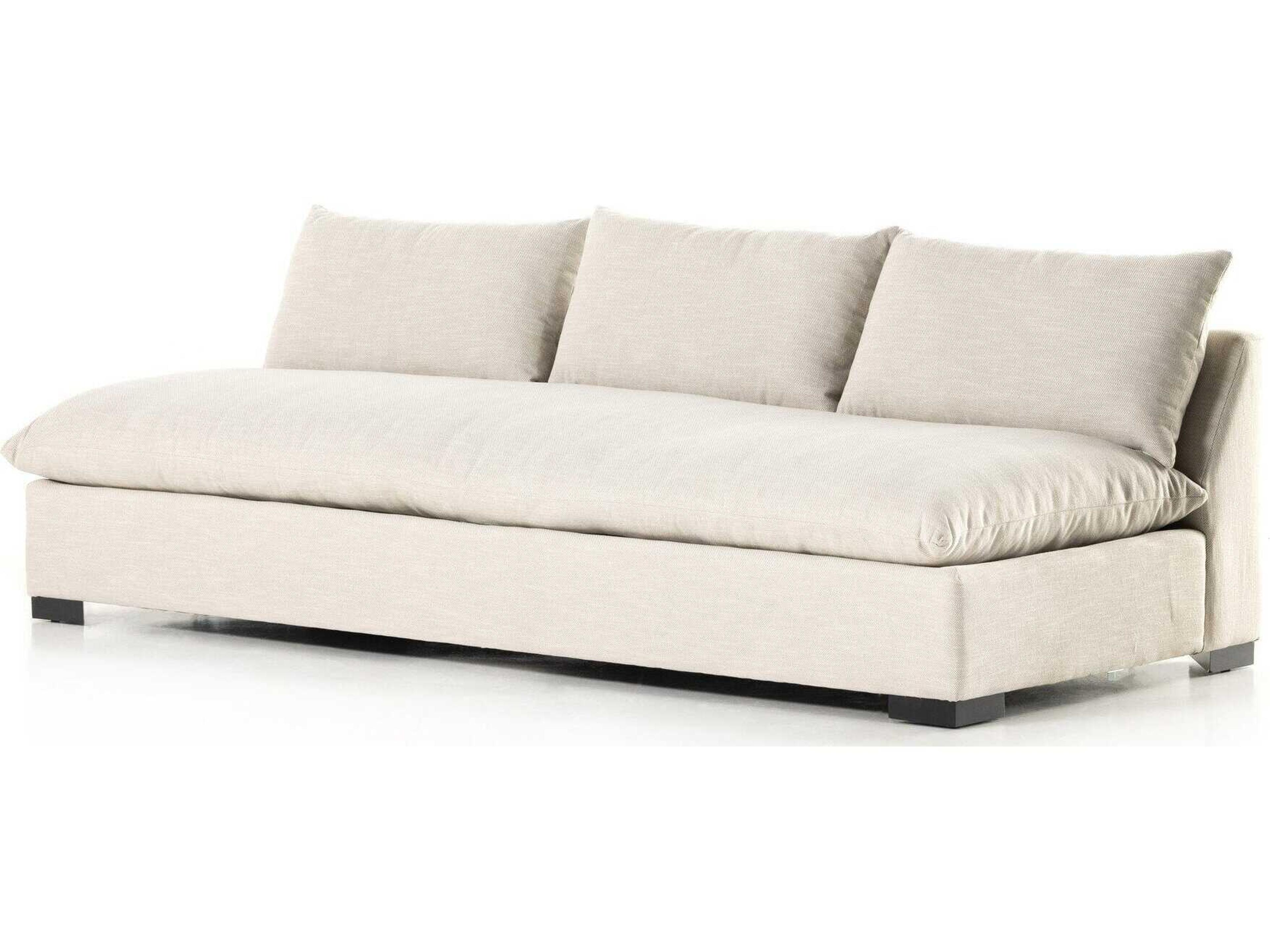 Atelier Grant Ashby Oatmeal Espresso Beige Upholstered Sofa