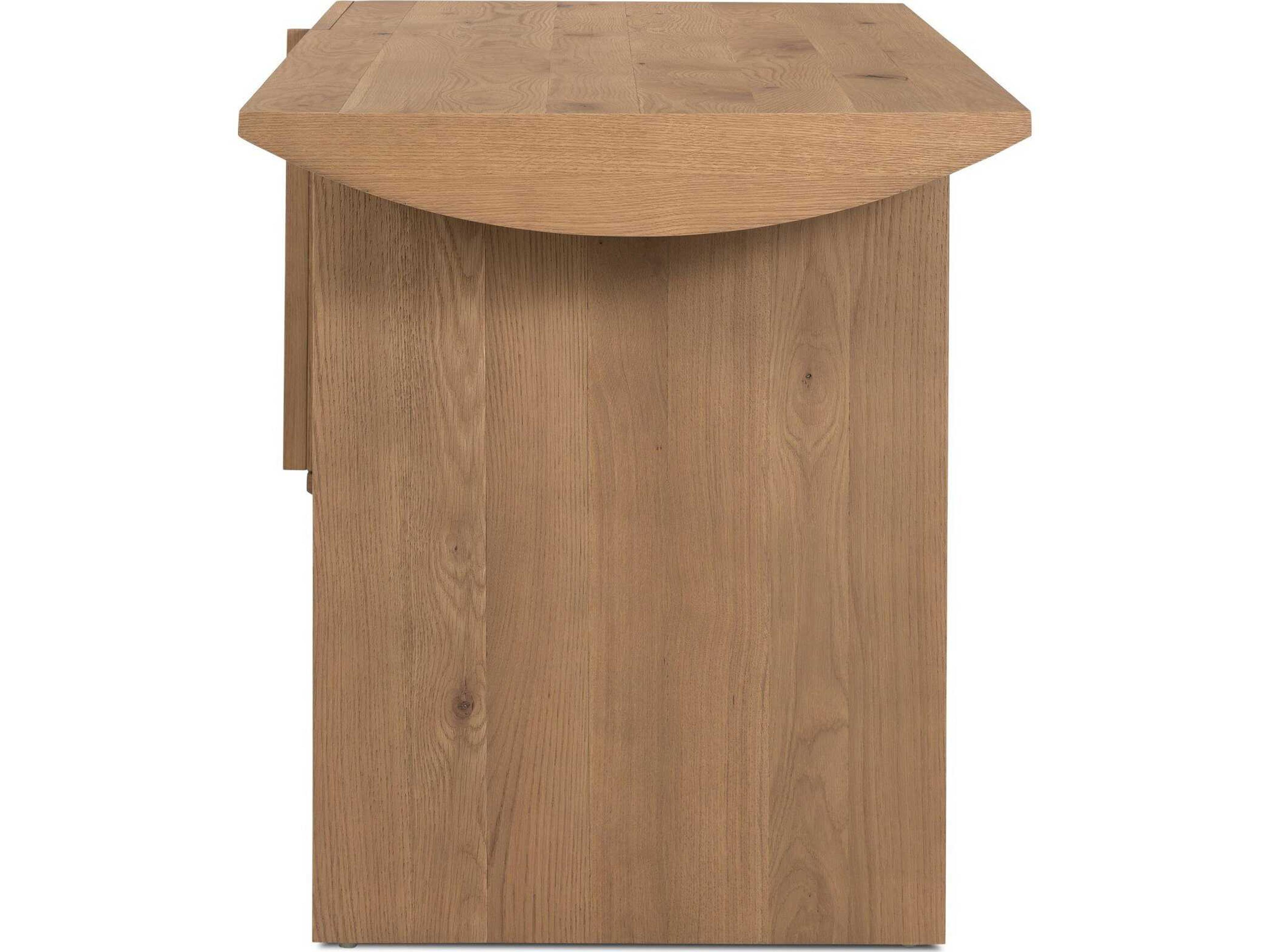 Four Hands Barton Pickford Brown Oak Wood Secretary Desk