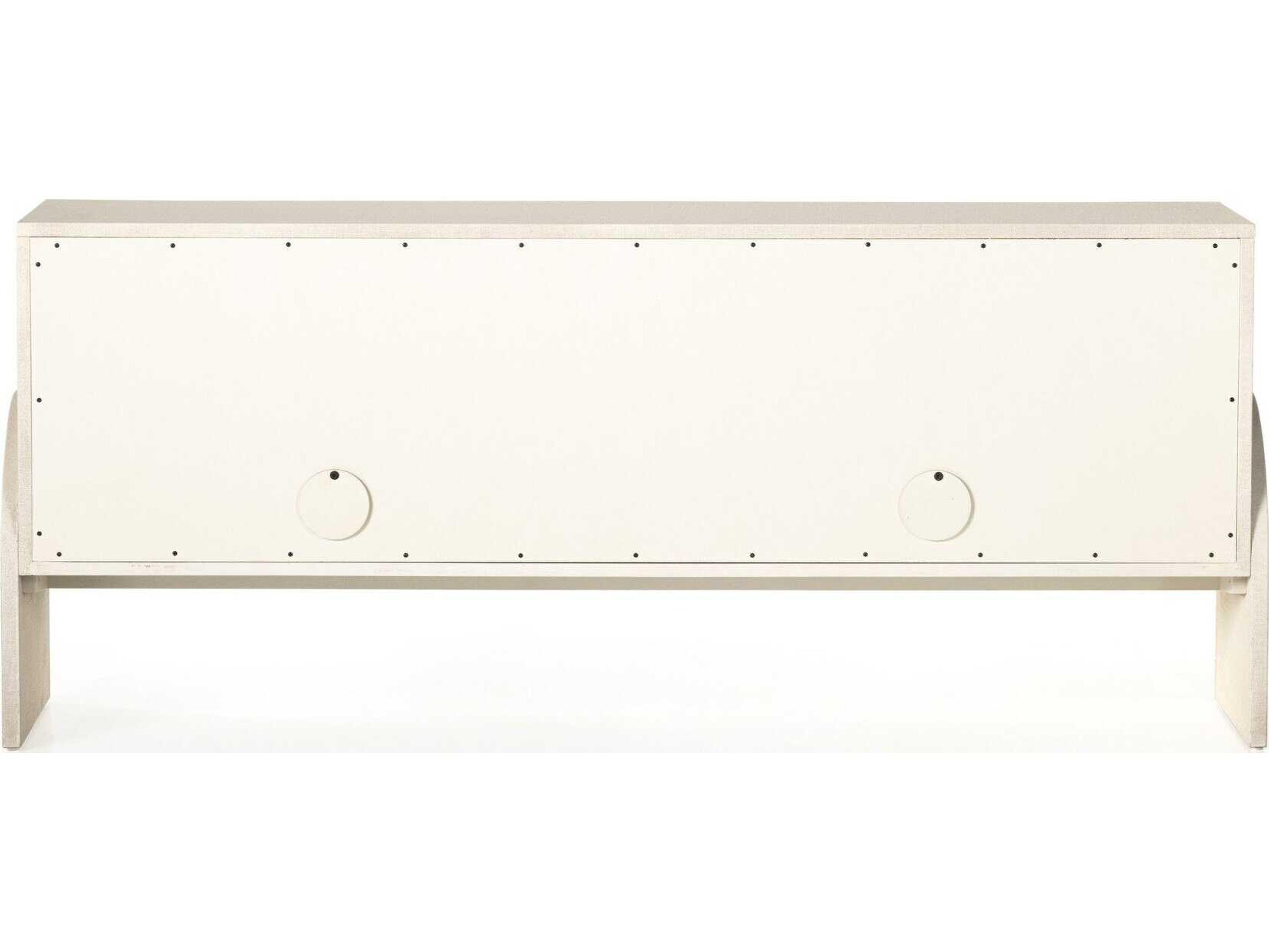 Four Hands Callahan Cressida 72" Ivory Painted Linen Light Antique Brass Sideboard