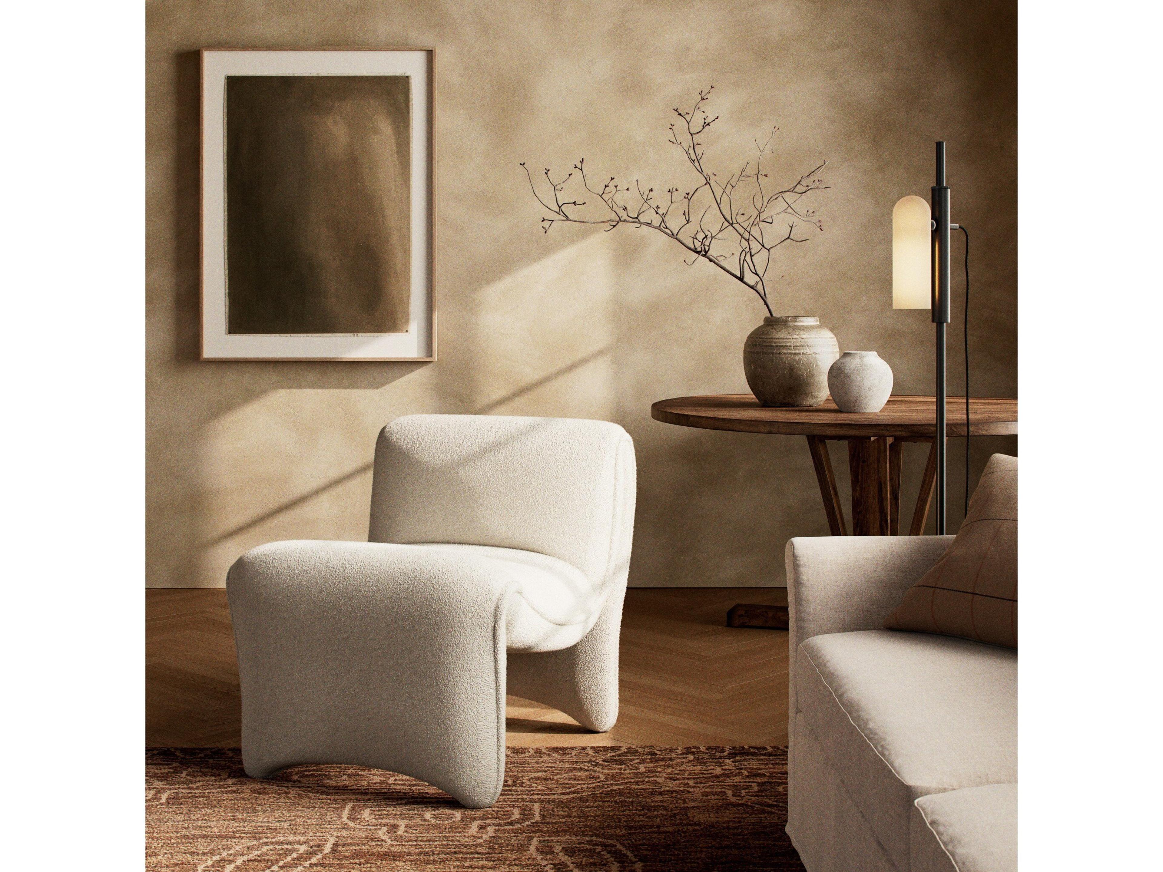 Luxecor Globetrotter Bridgette Cream Fabric Accent Chair