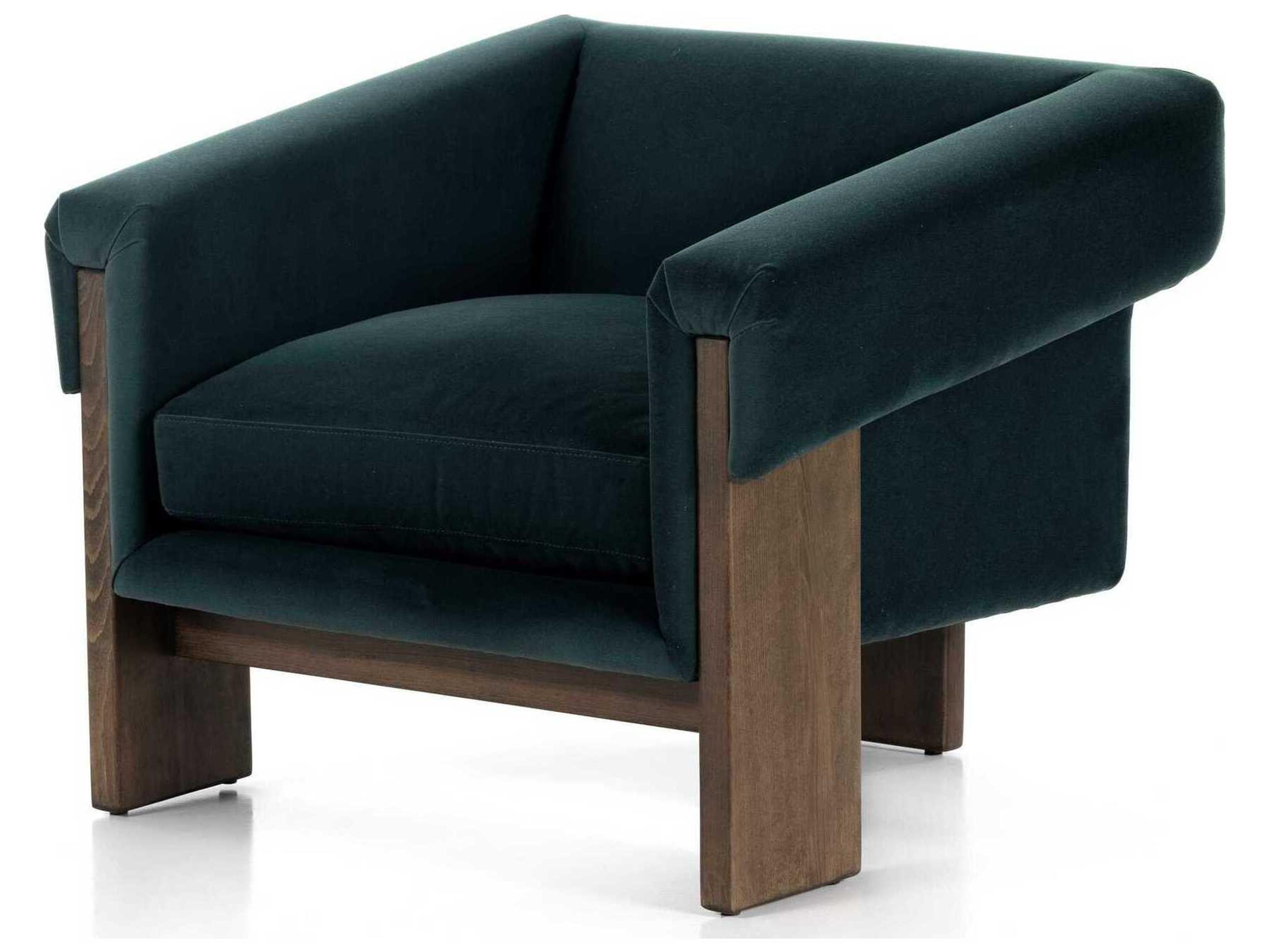 Cairo Upholstered Accent Chair in Modern Velvet Smoke