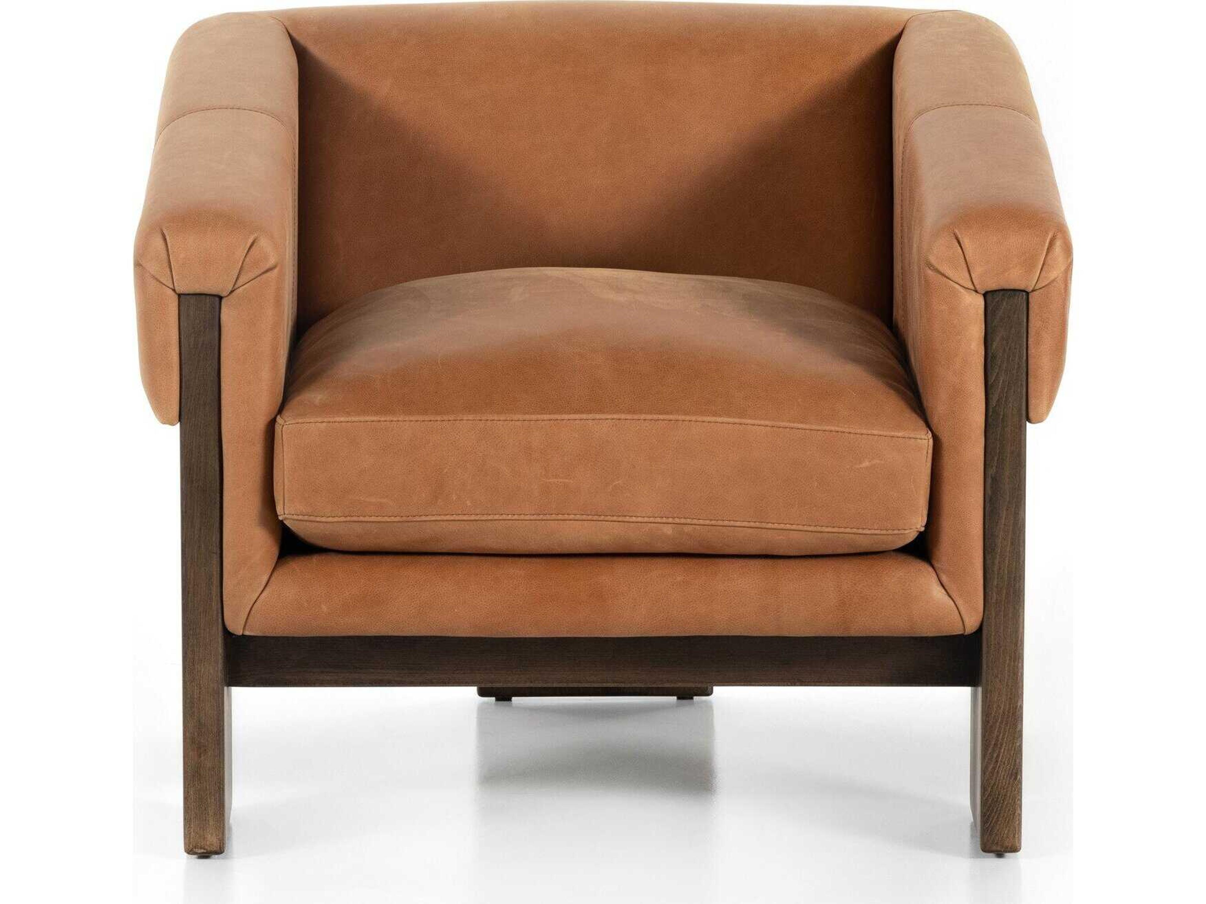 Four Hands Townsend Cairo Brown Leather Accent Chair