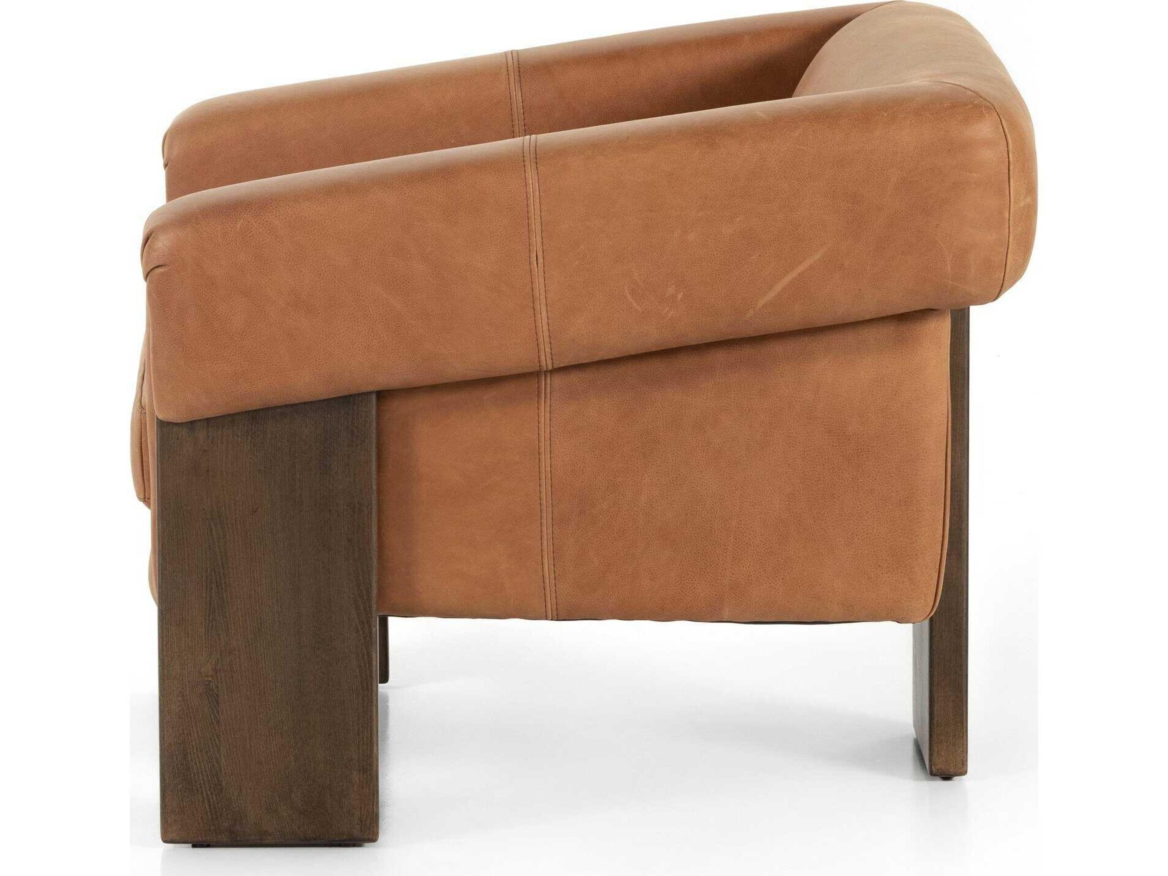 Four Hands Townsend Cairo Brown Leather Accent Chair
