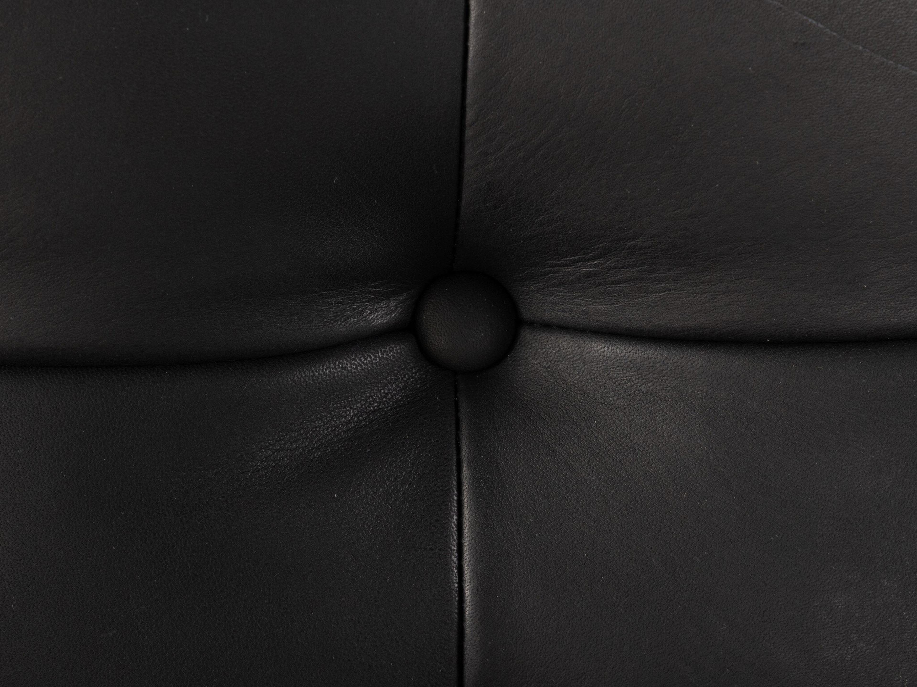 Four Hands Kensington Halston Black Leather Accent Chair