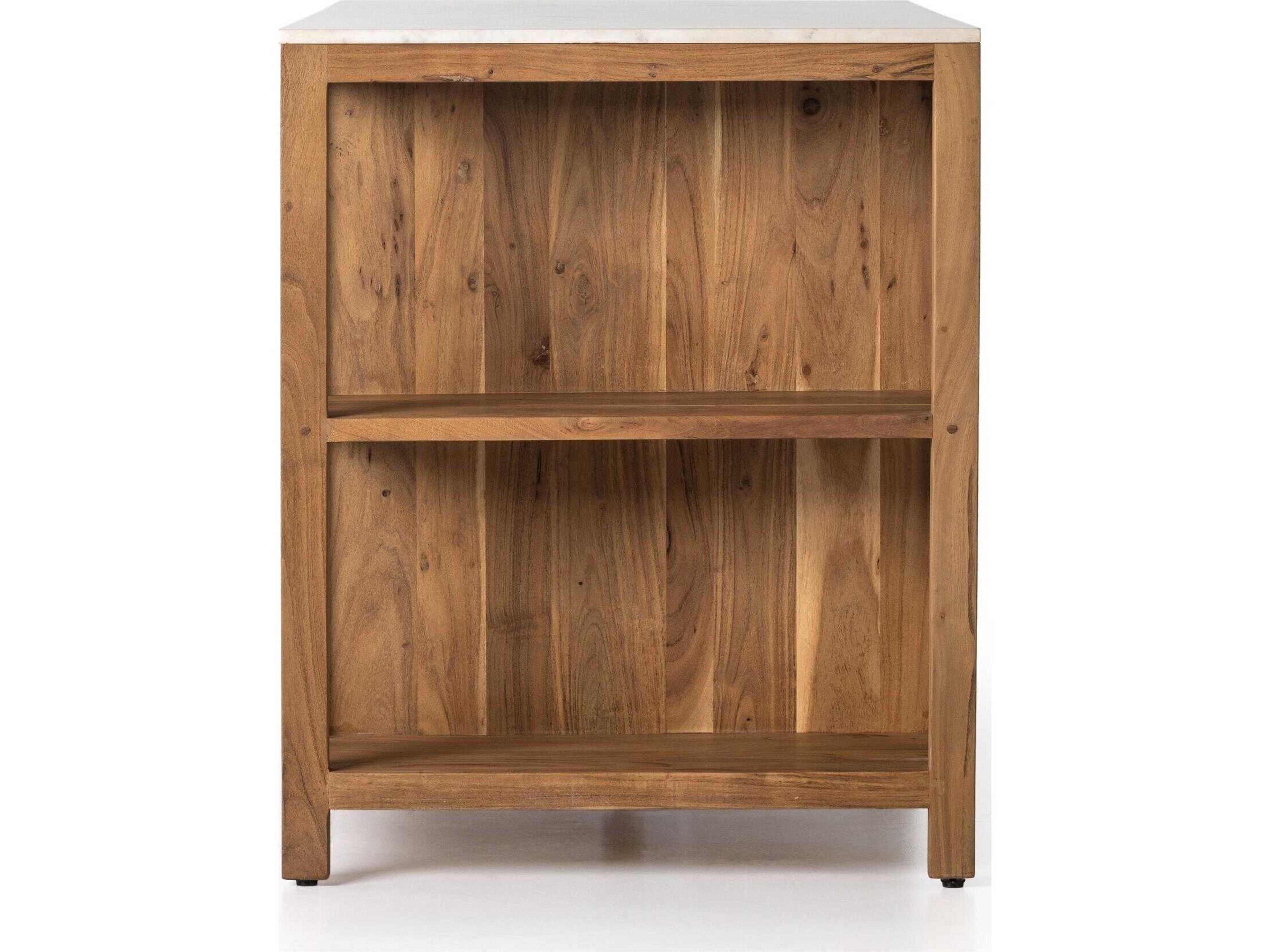 Four Hands Truett Indira White Marble Kitchen Island