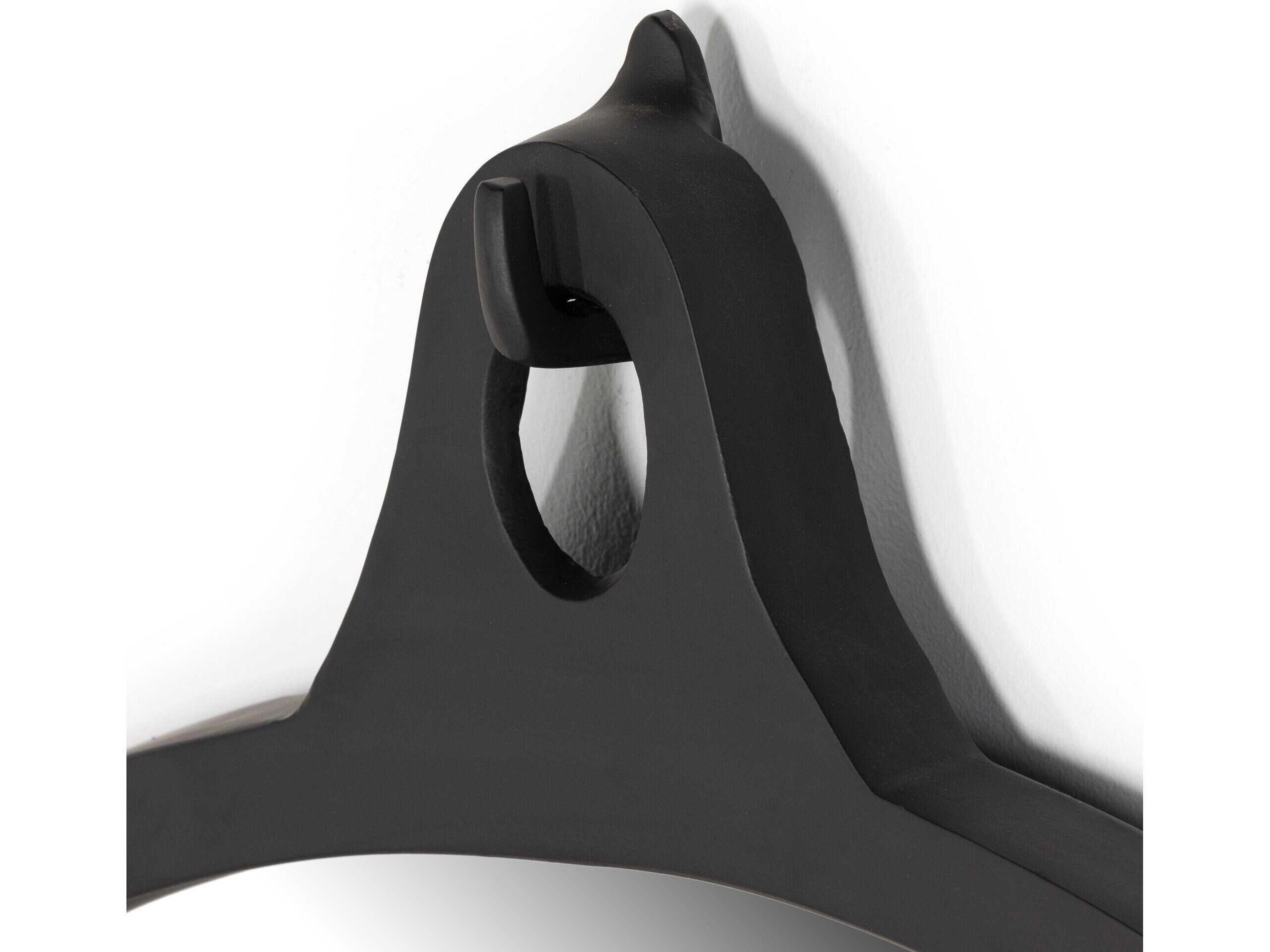 Four Hands Asher Hyde Black Aluminum Round  Mirror