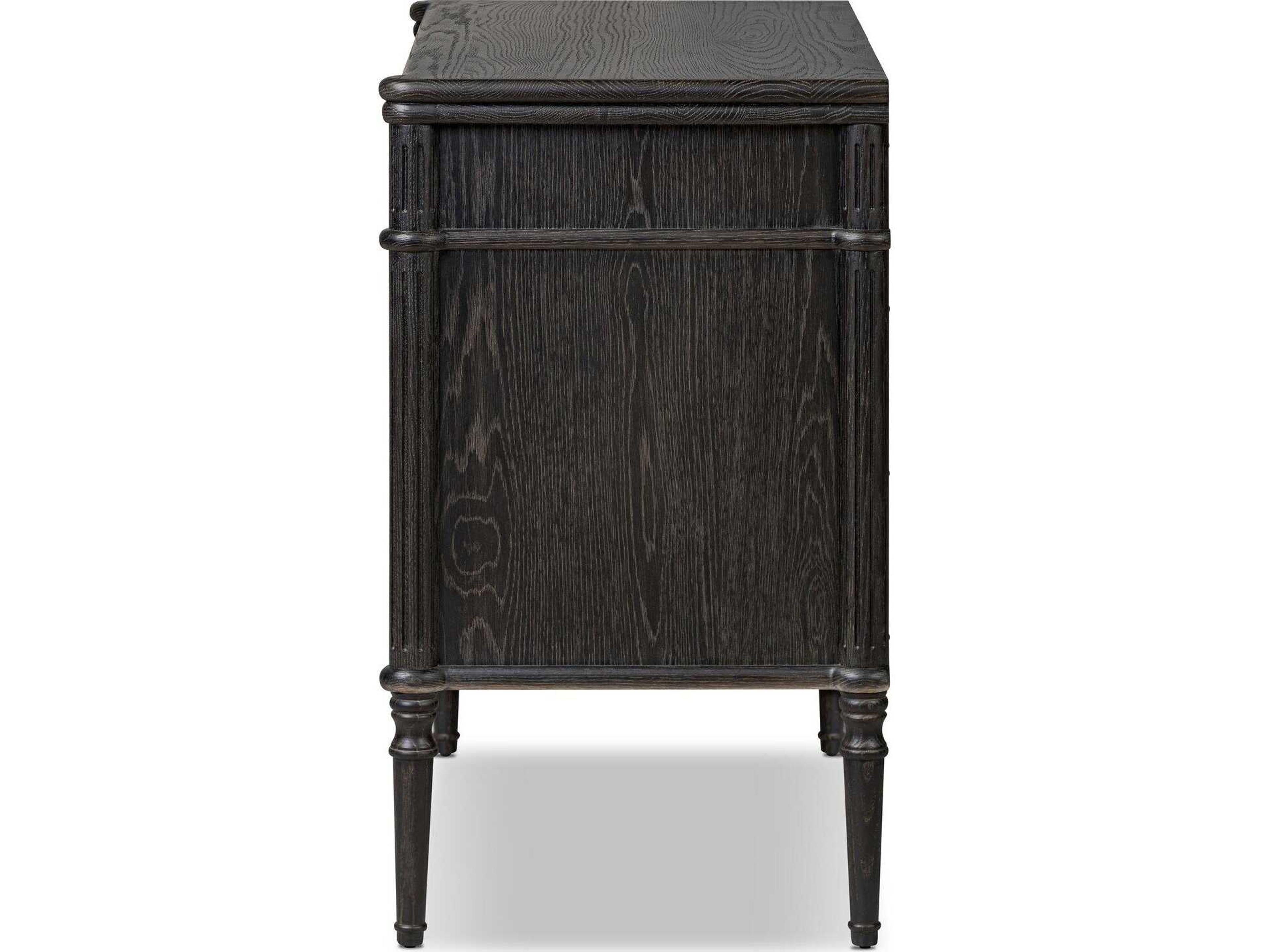 Luxecor Globetrotter Toulouse Distressed Black Oak Mango Wood Chest