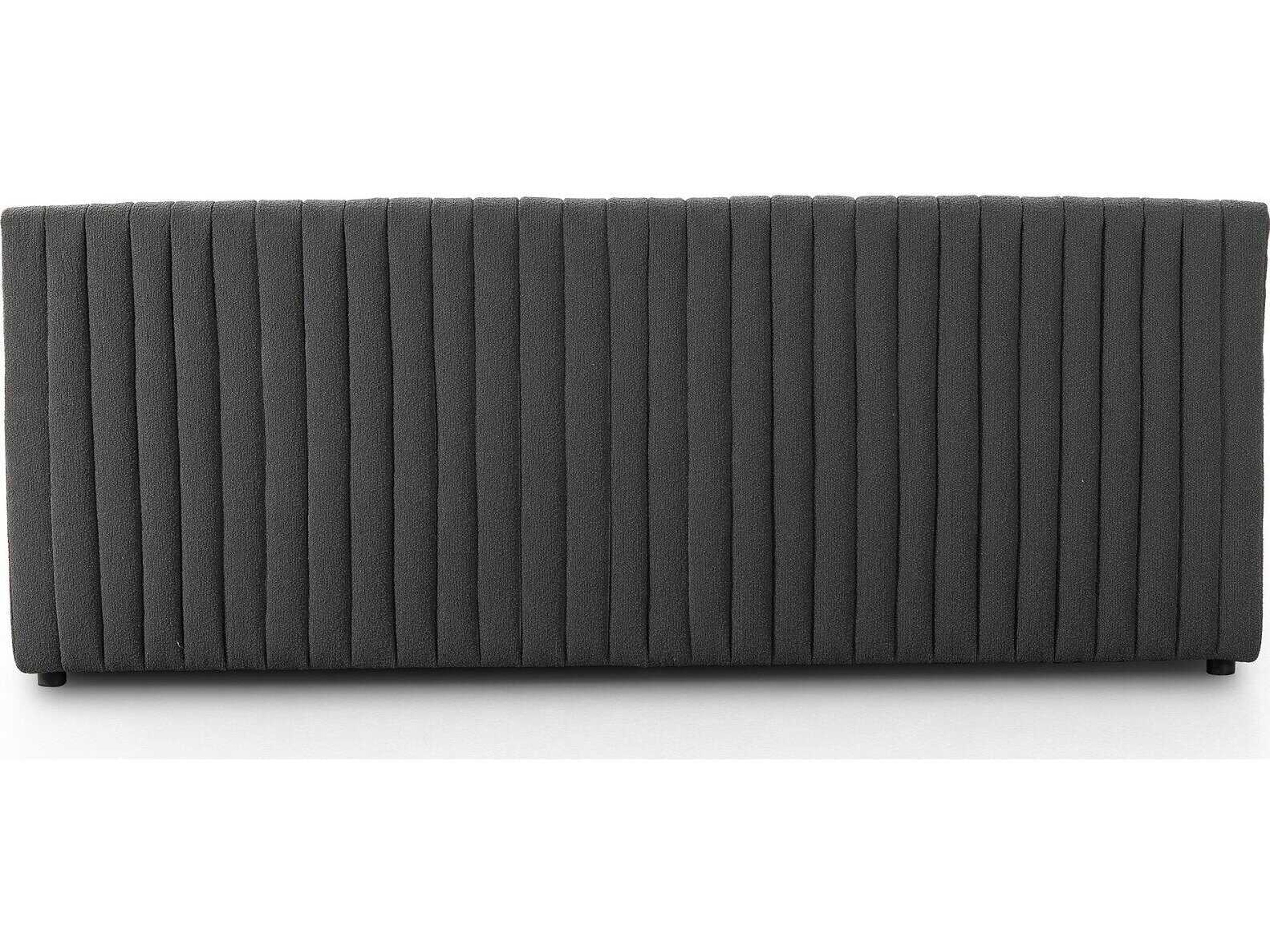 Four Hands Grayson Augustine FIQA Boucle Charcoal Upholstered Dining Bench