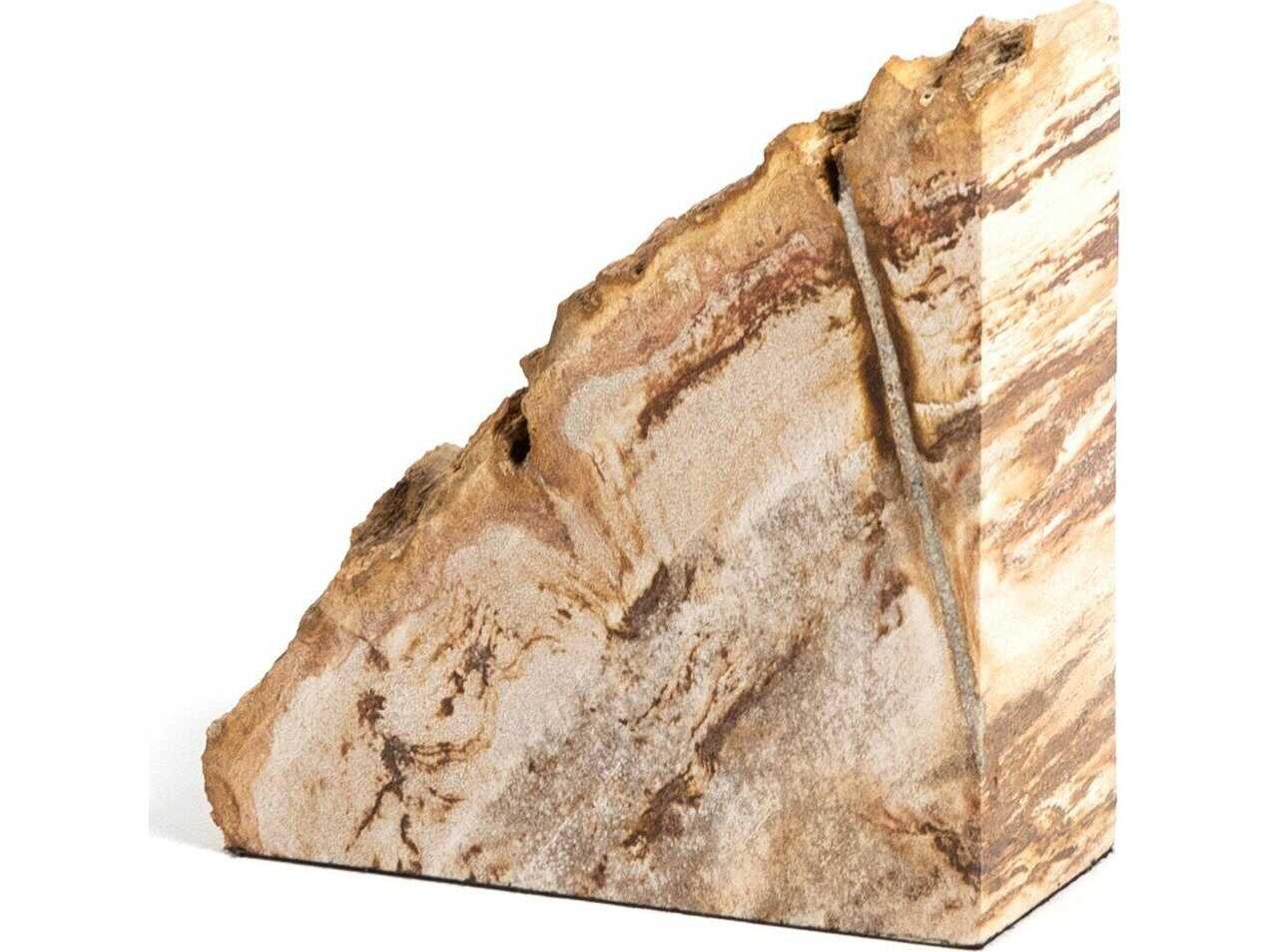 Four Hands Palu Light Petrified Wood Bookends