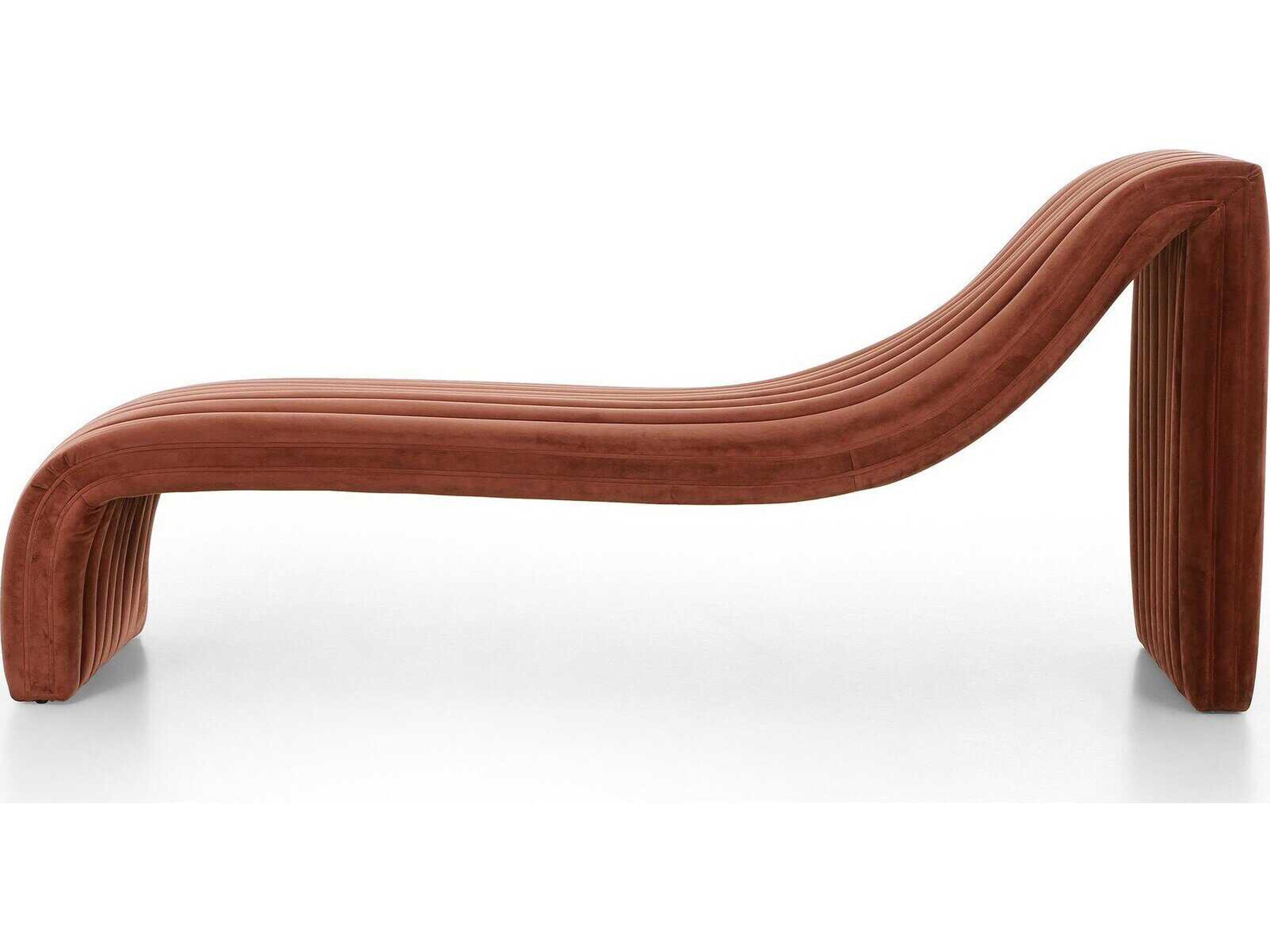 Four Hands Grayson Augustine Surrey Auburn Orange Upholstered Chaise