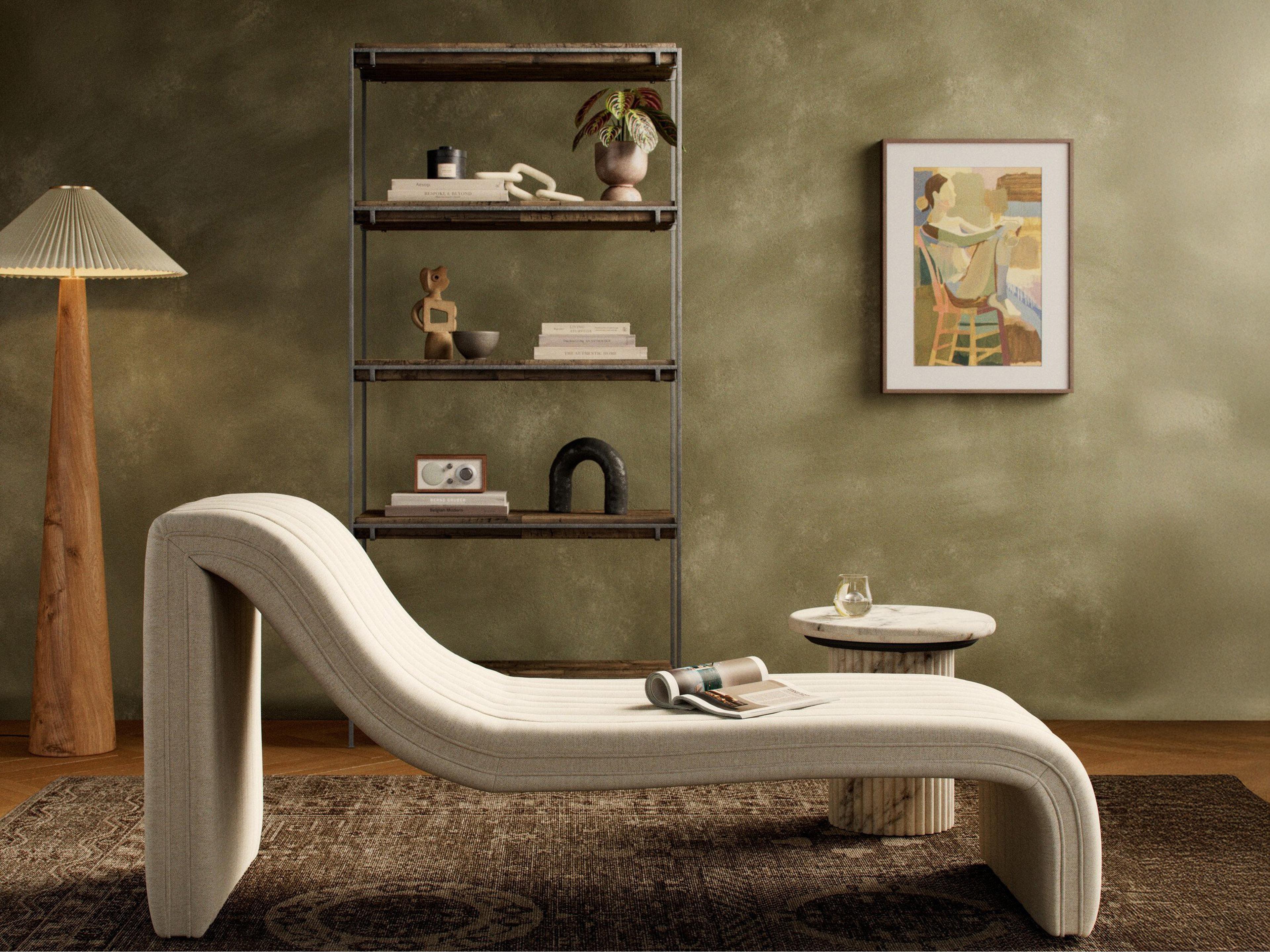 Four Hands Grayson White Upholstered Chaise