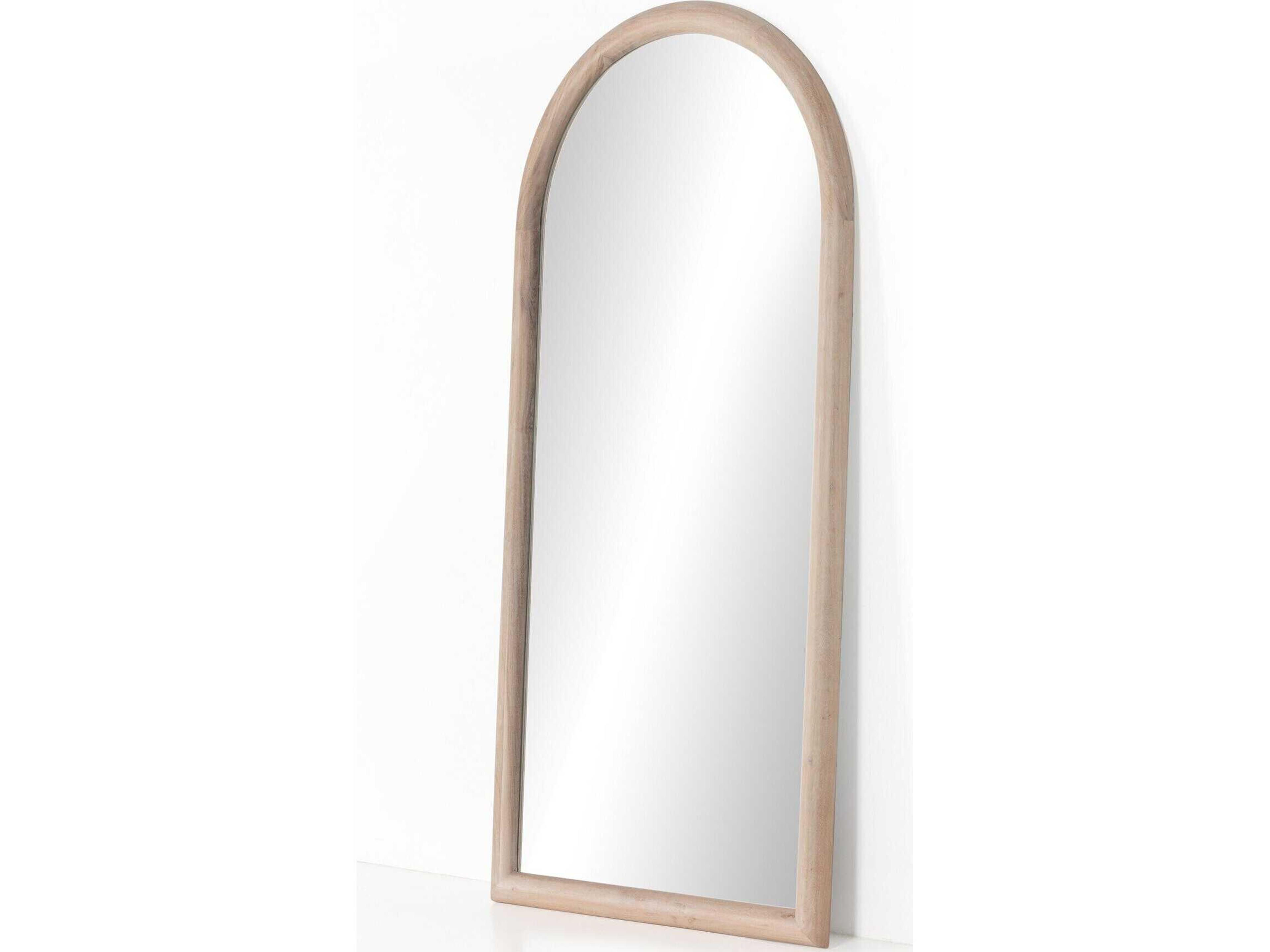 Truett Gulliver Whitewash Acacia Floor Mirror