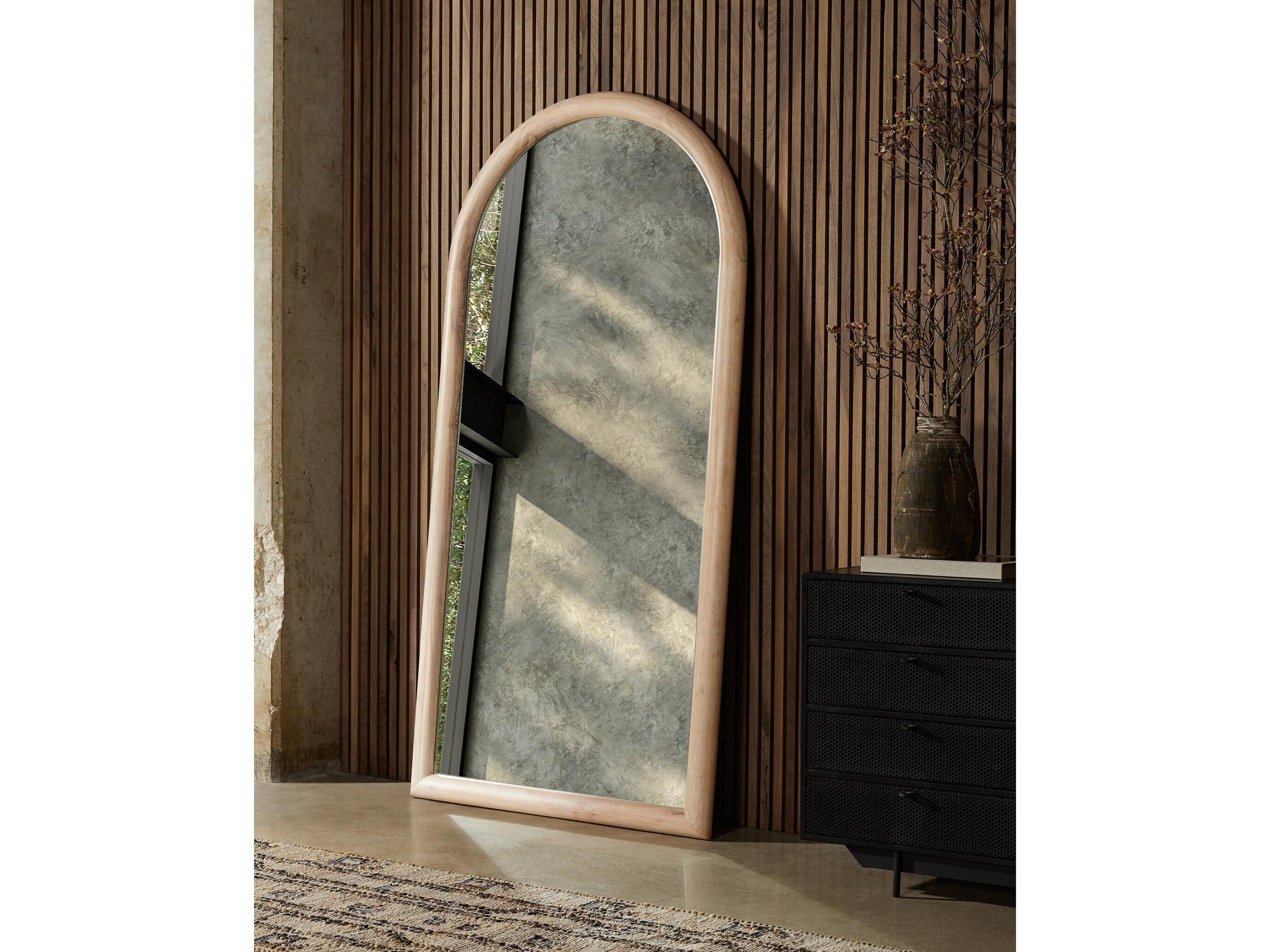 Four Hands Truett Gulliver Whitewash Acacia Floor Mirror