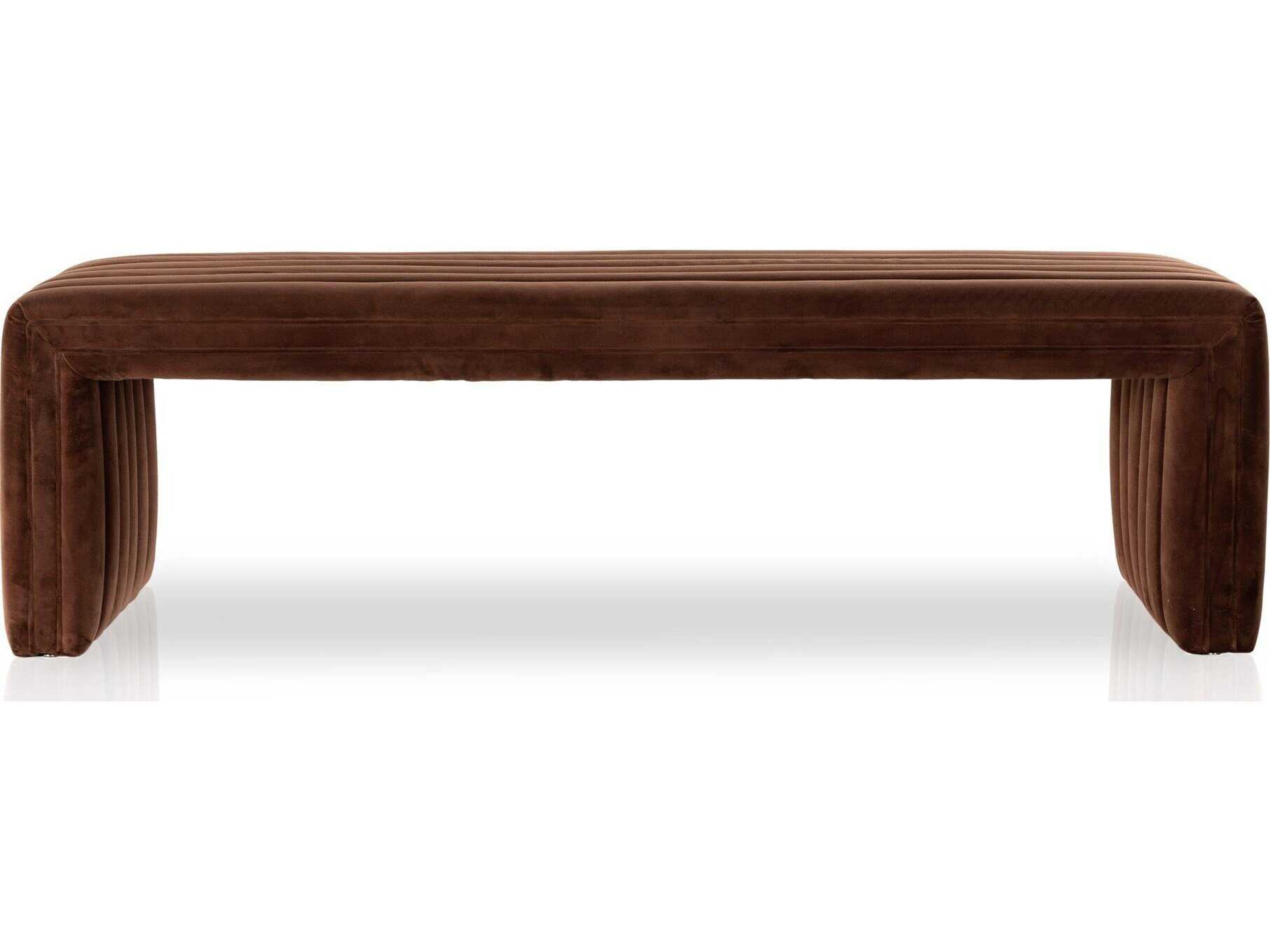 Luxecor Globetrotter Augustine Surrey Auburn Upholstered Dining Bench