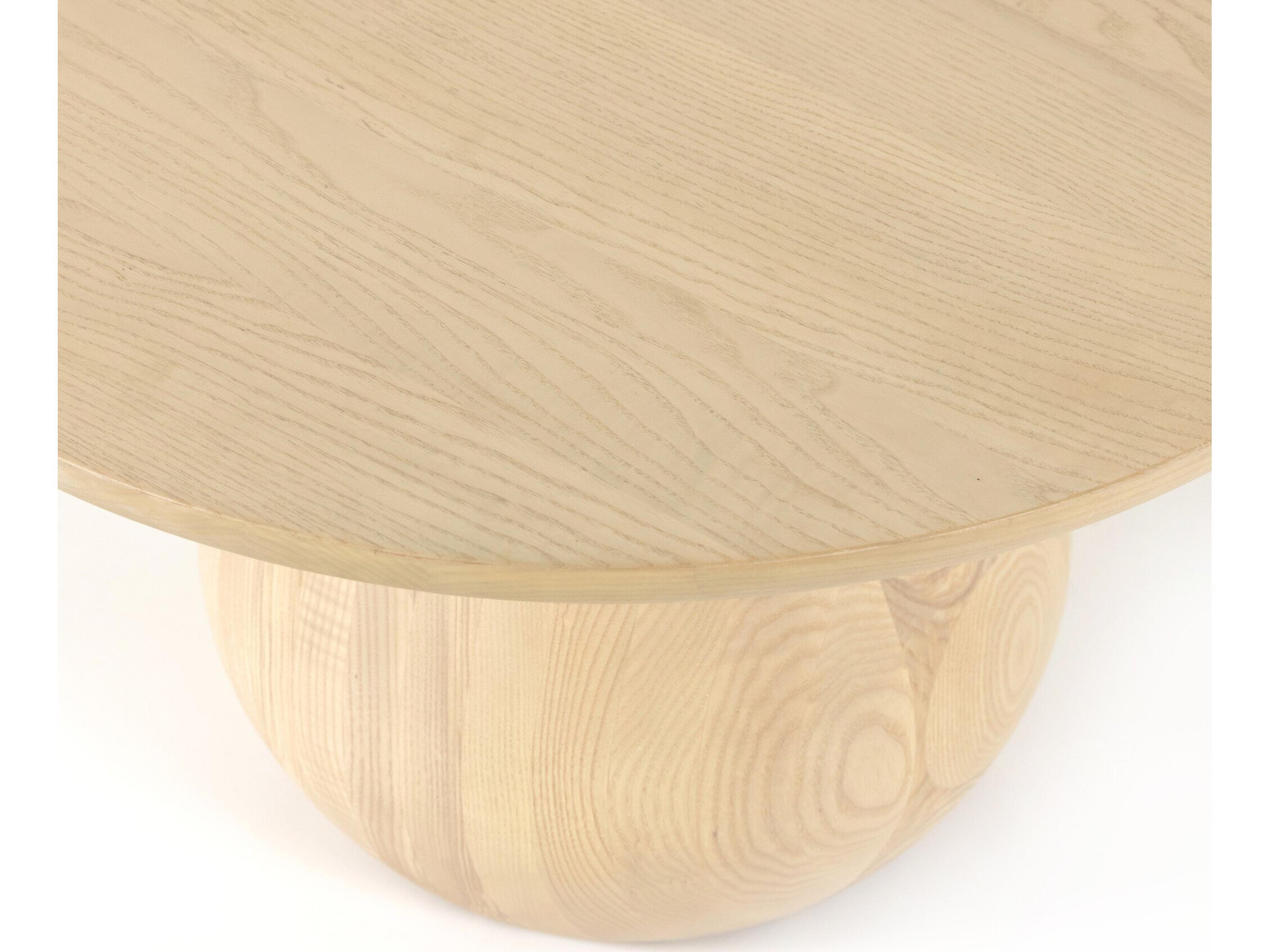 Four Hands Belfast Merla Round Wood Light Natural Ash End Table