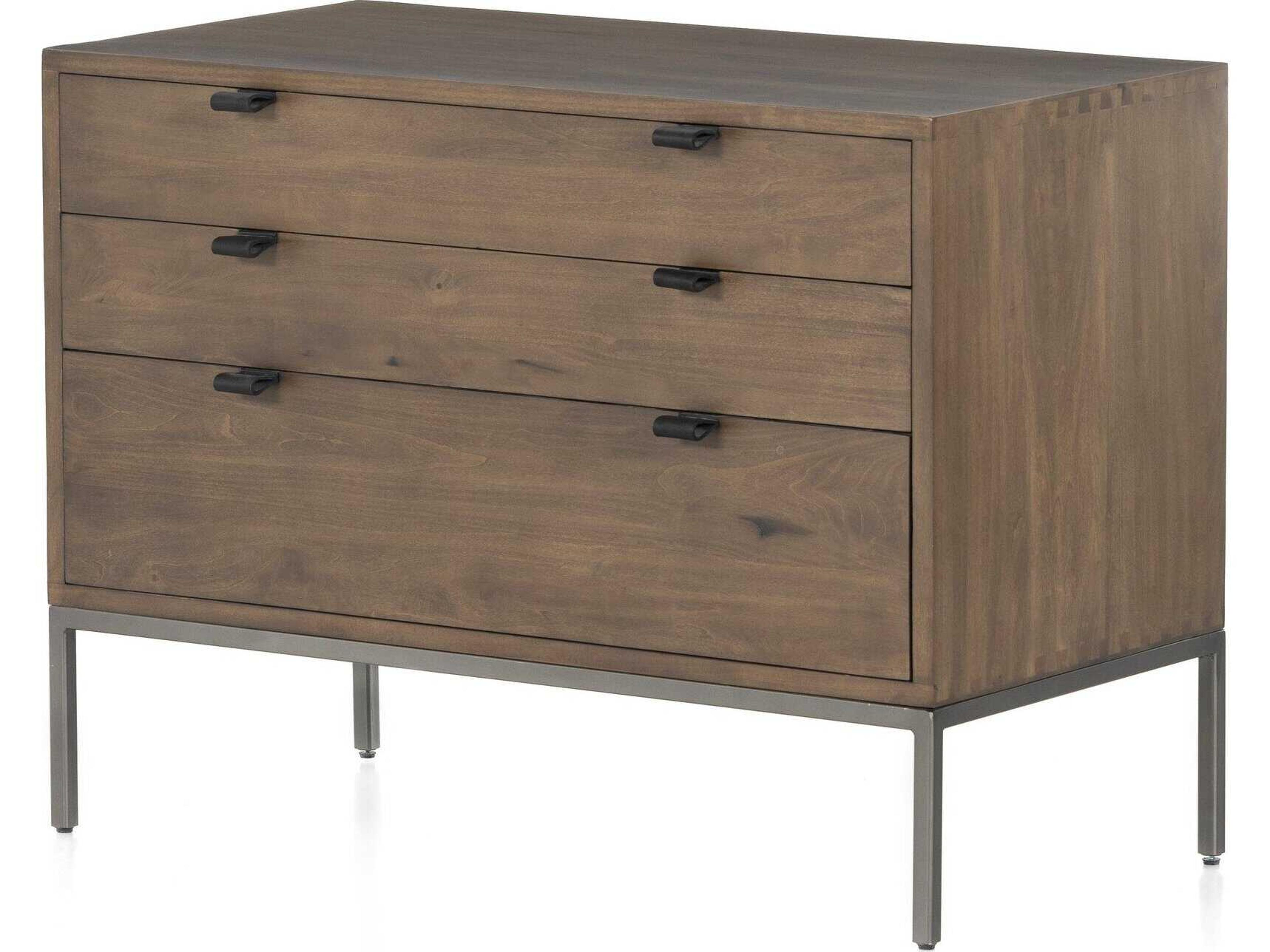 Fulton Trey Auburn Poplar  Wood Large Nightstand