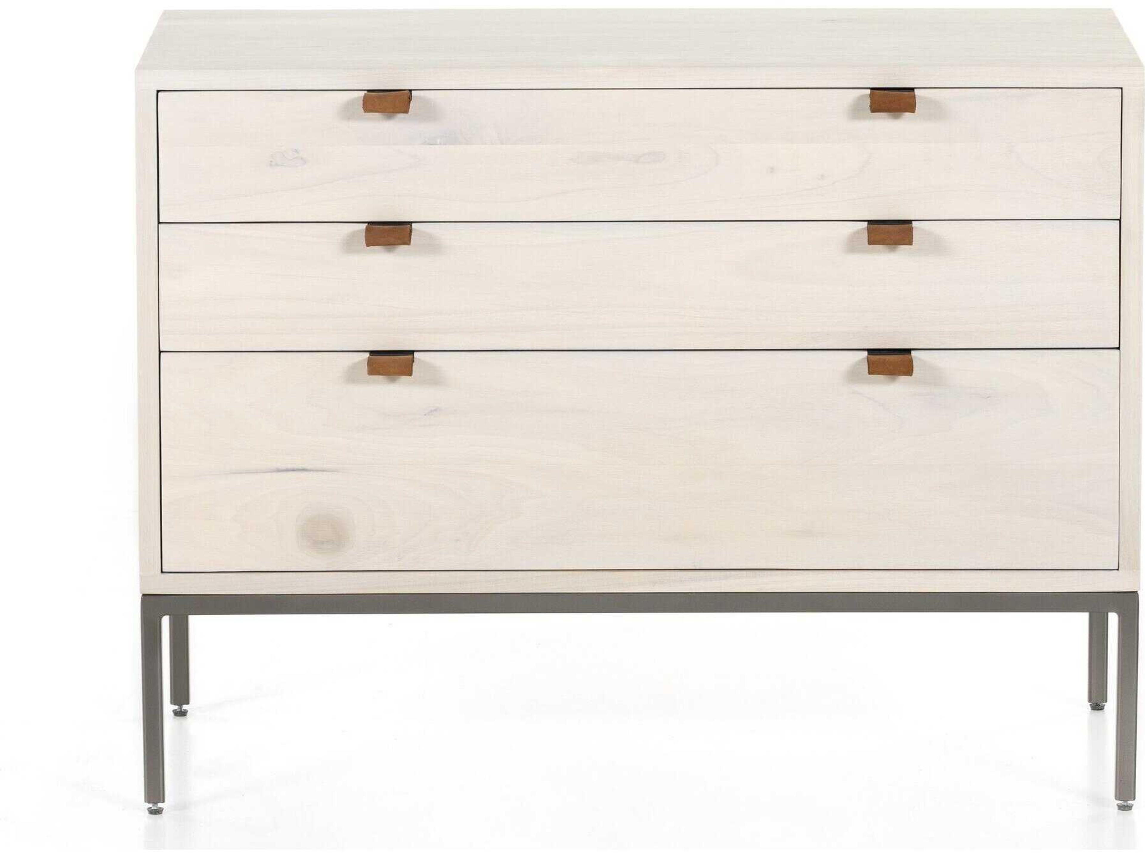 Four Hands Fulton Trey Dove Poplar  Wood Large Nightstand