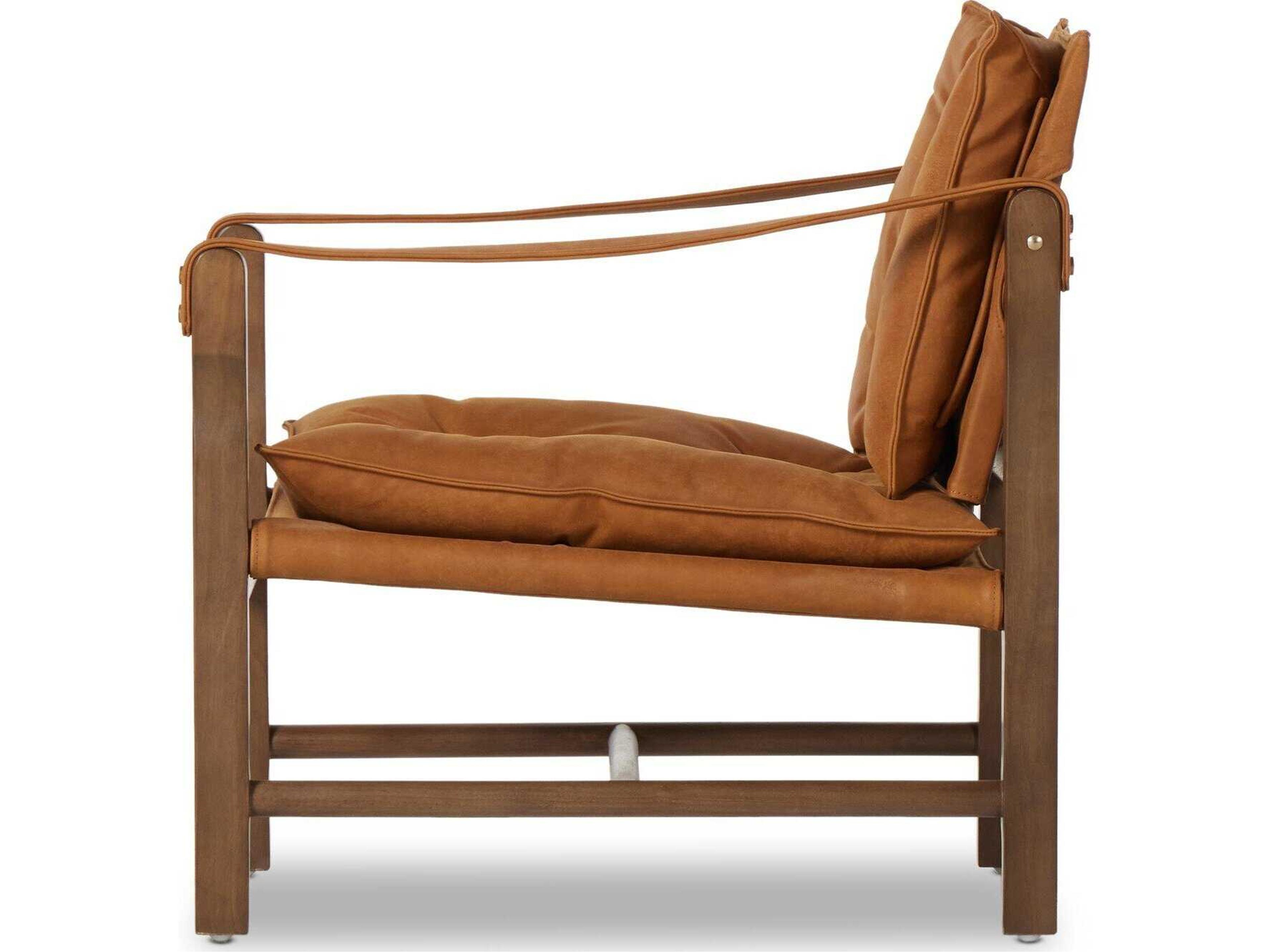 Four Hands Westgate Lenz Brown Leather Accent Chair