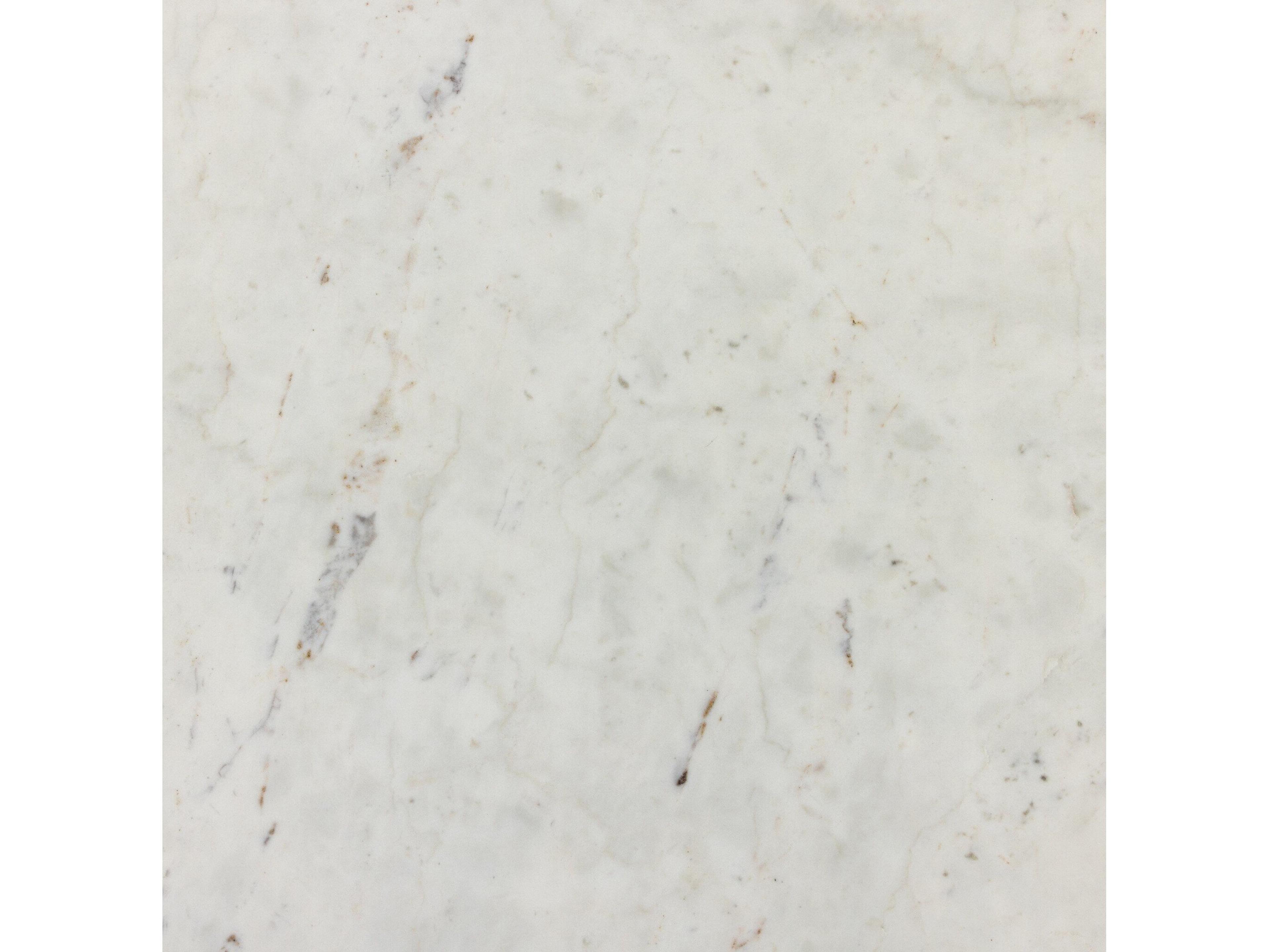 Four Hands Rockwell Oranda Polished White Marble Dining Table