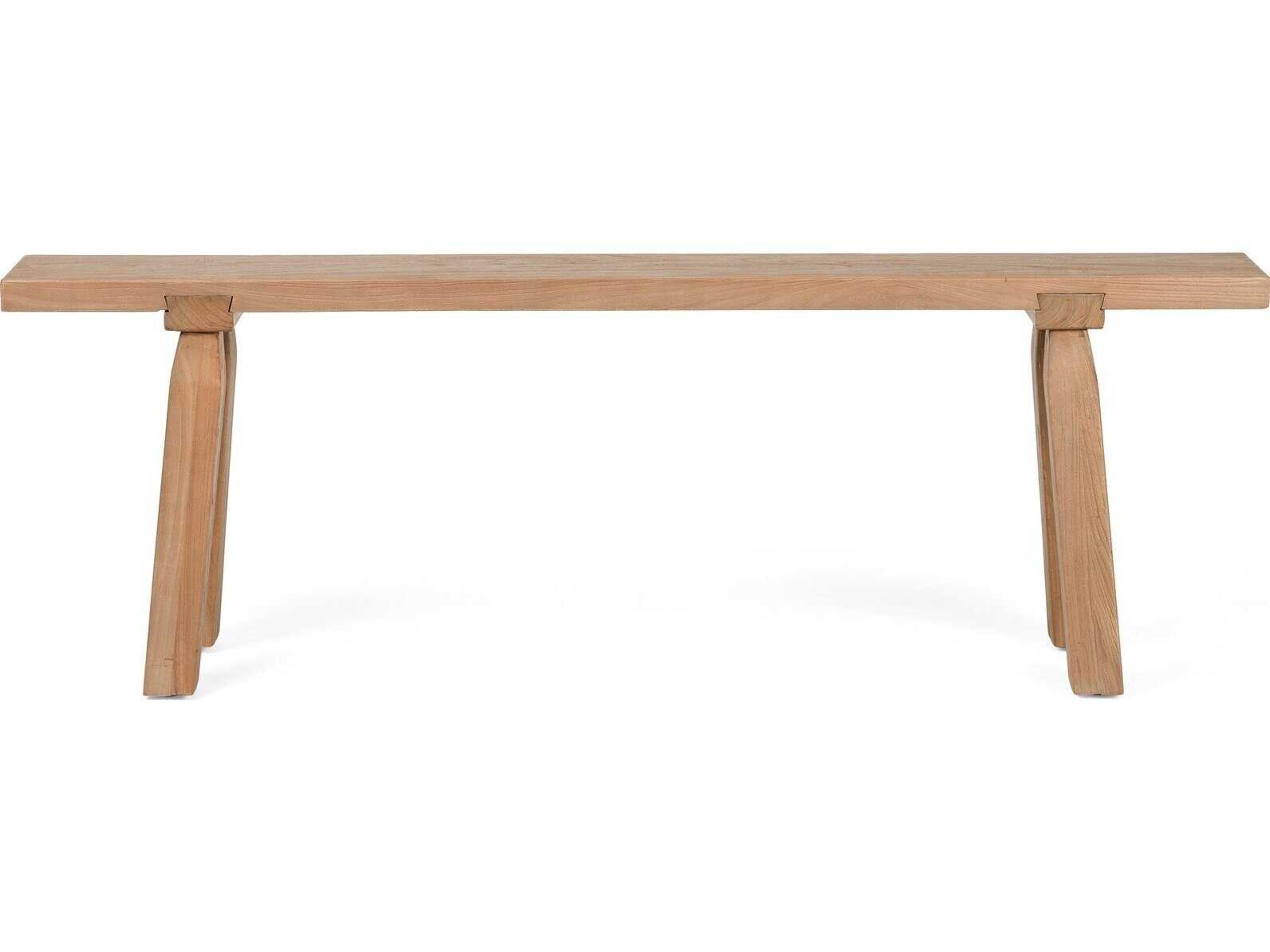 Four Hands Wells Natural Elm Brown Accent Bench