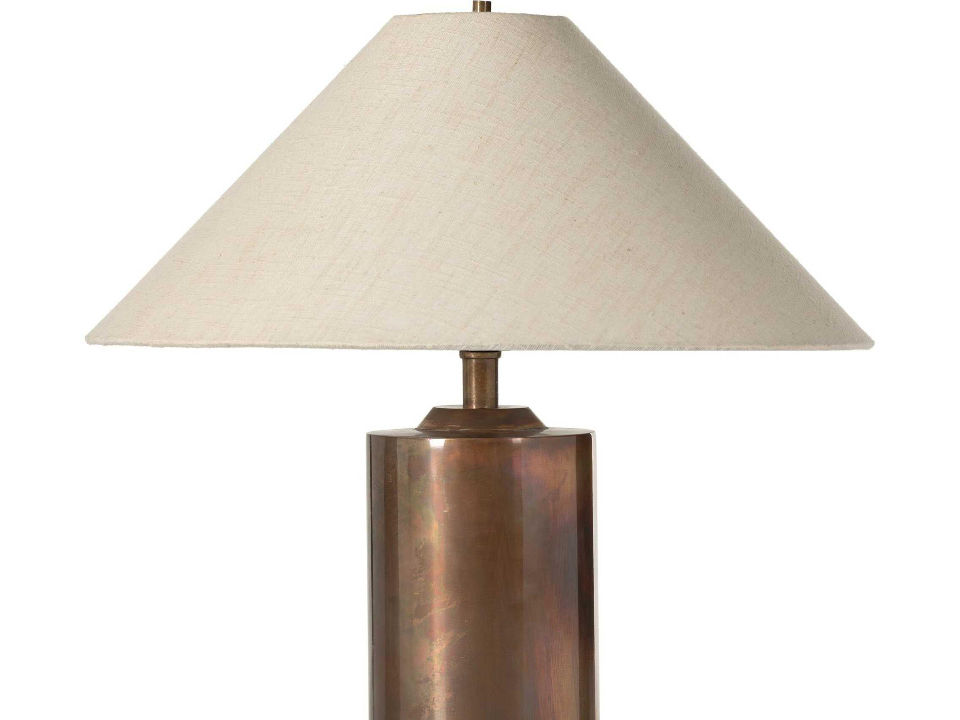 Four Hands Asher Iridescent Acid Wash Brown Table Lamp