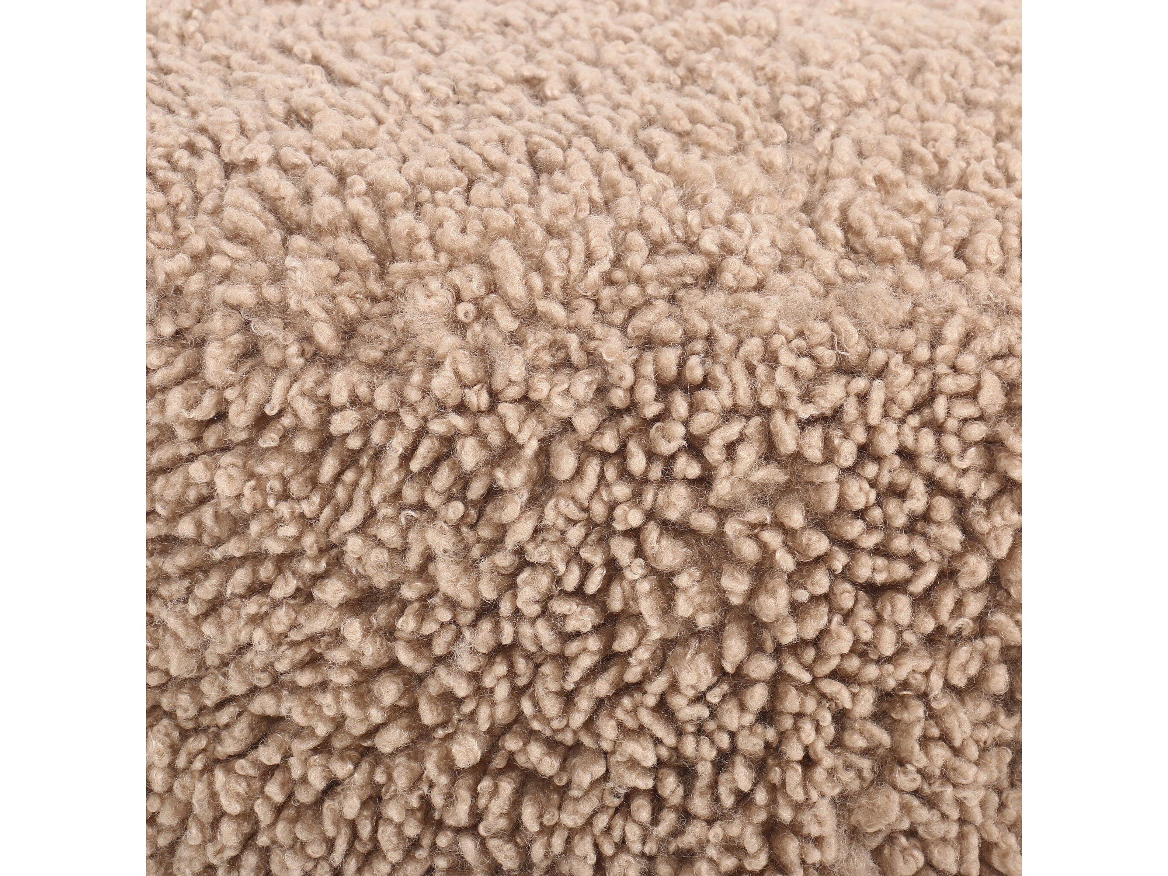 Four Hands Kensington Aniston Andes Toast Burnt Birch Beige Upholstered Ottoman