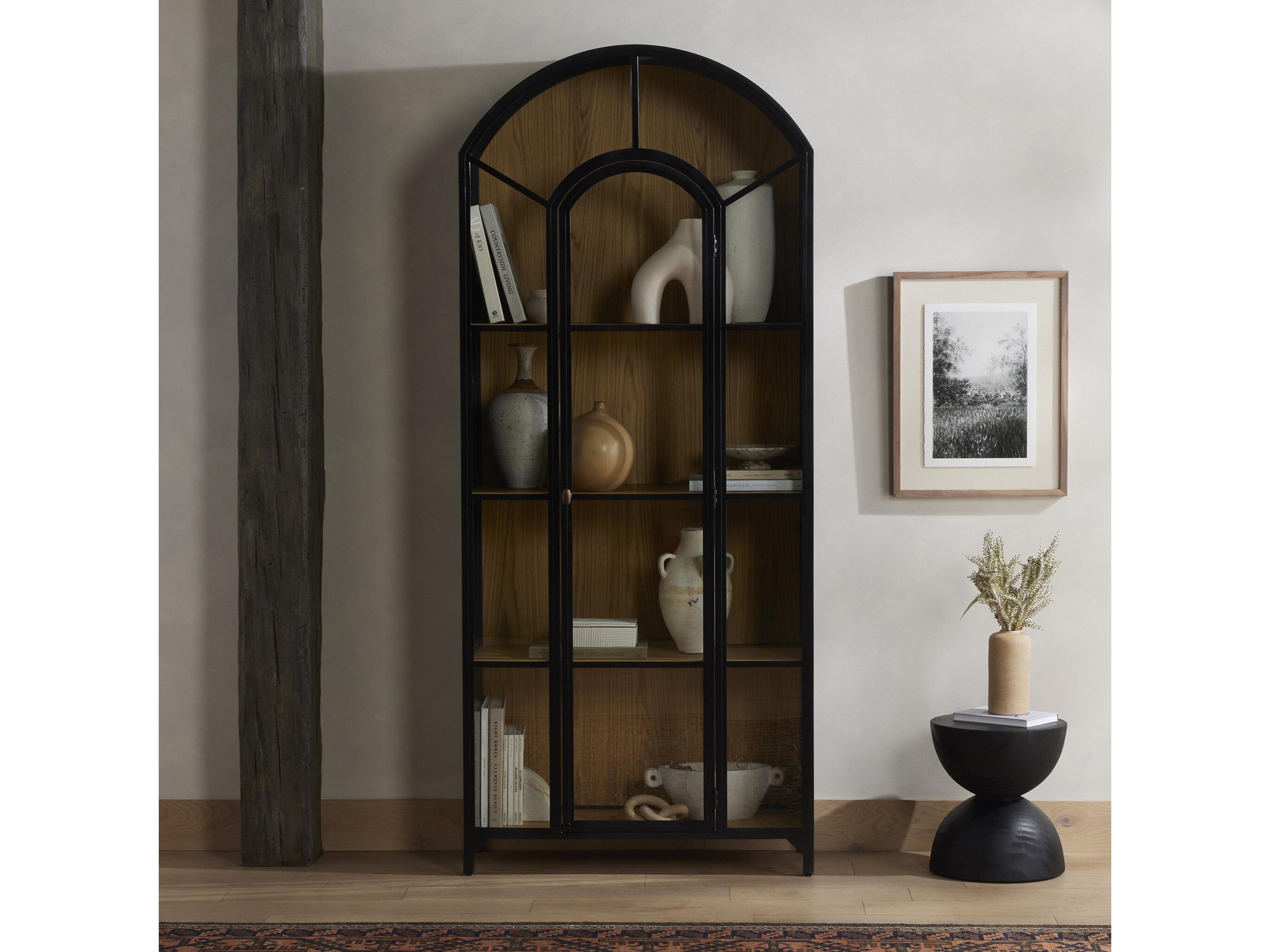 Four Hands Belmont Black Display Cabinet