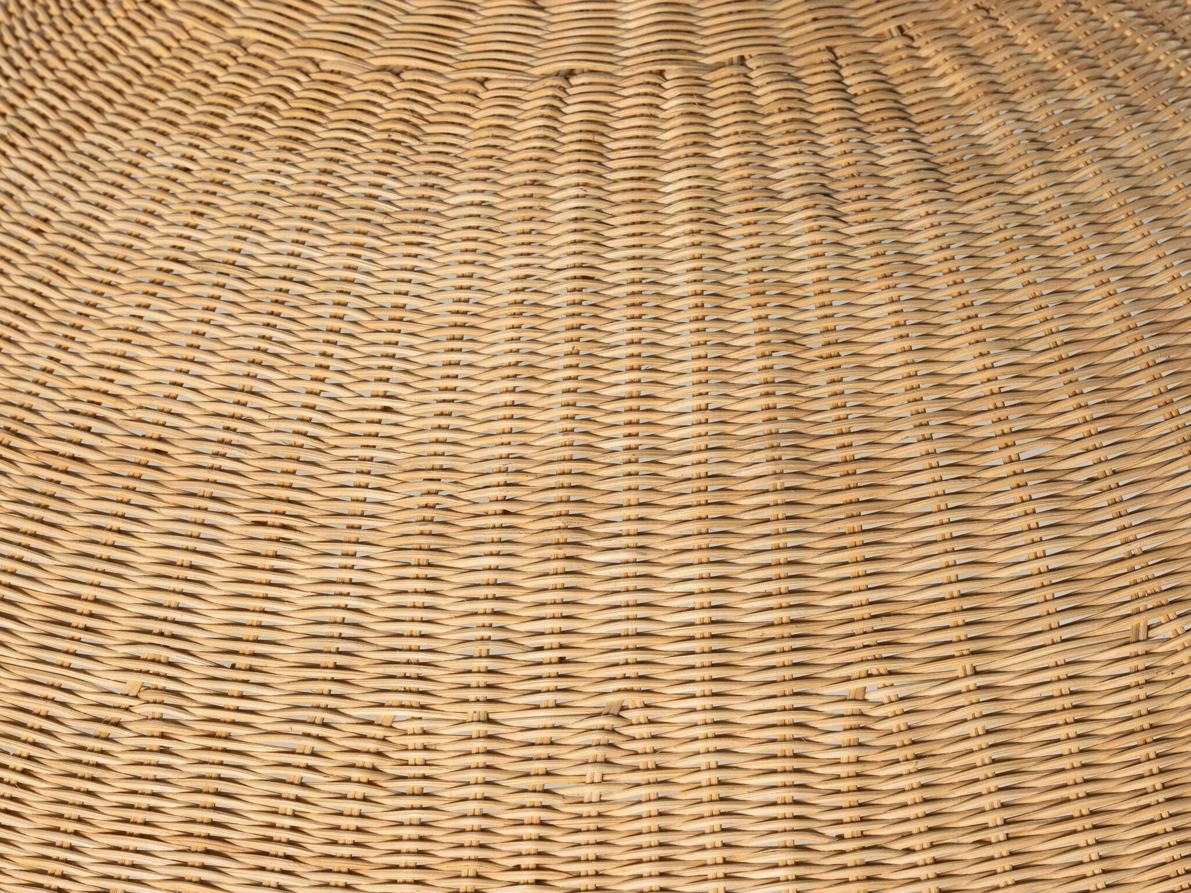 Four Hands Ryker 1-Light Gunmetal Natural Rattan Brown LED Dome Pendant